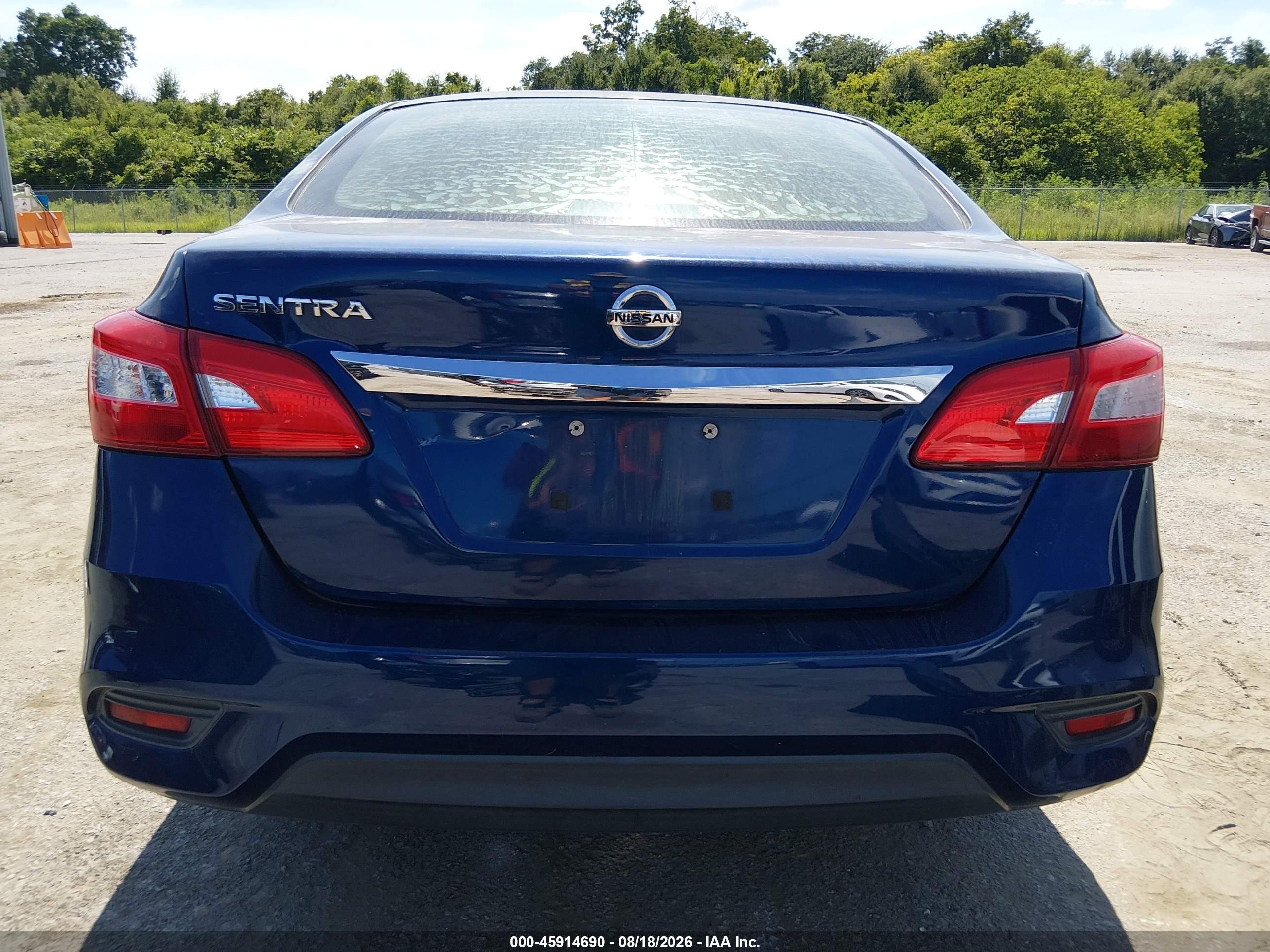 2016 Nissan Sentra S Синий vin: 3N1AB7AP5GY228873