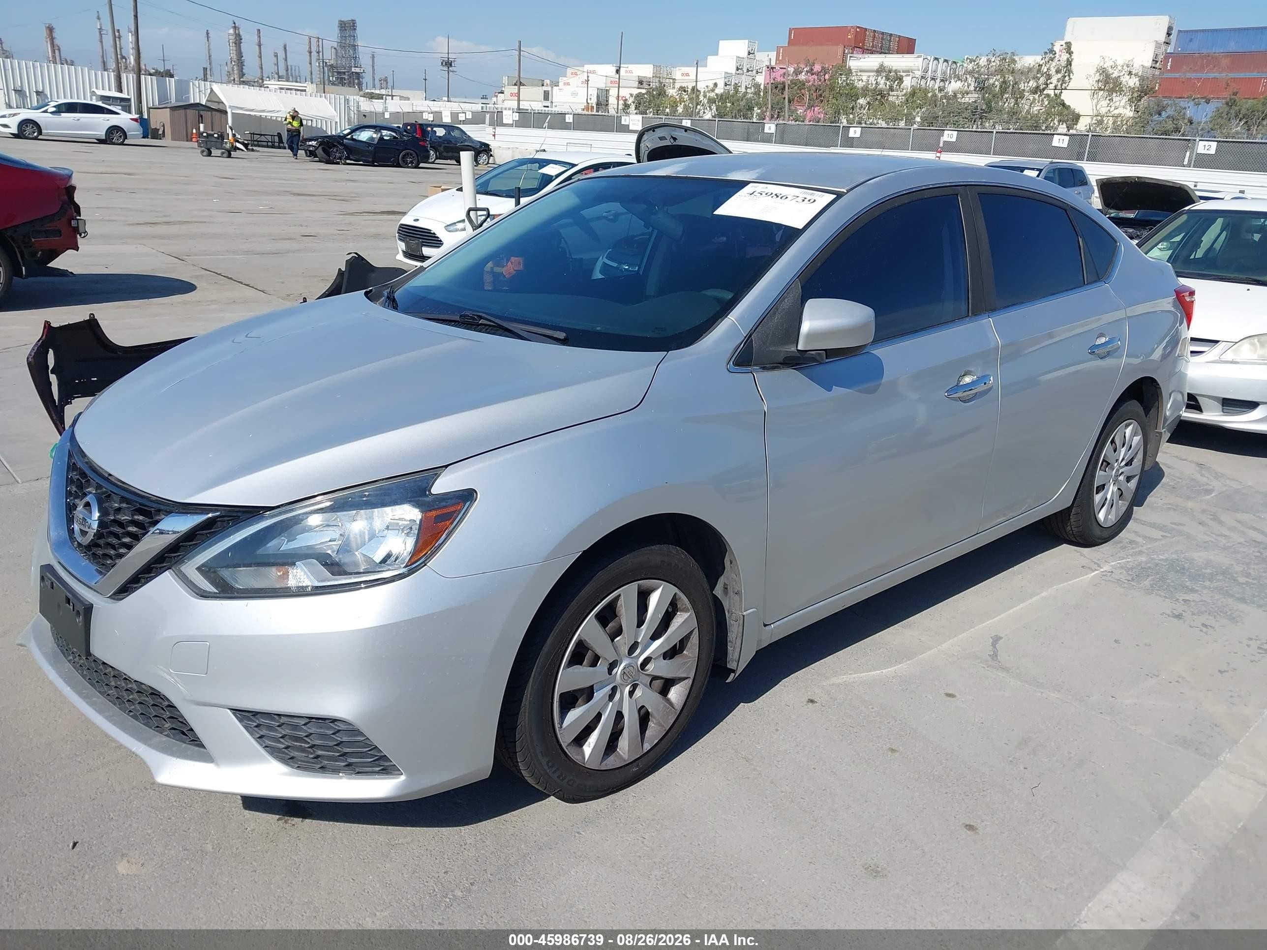 2016 Nissan Sentra Sv Silver vin: 3N1AB7AP5GY319447