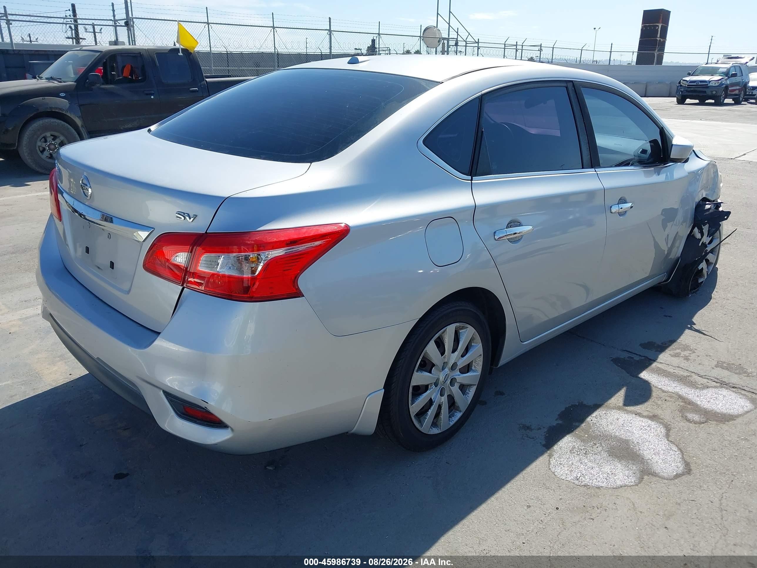 2016 Nissan Sentra Sv Silver vin: 3N1AB7AP5GY319447