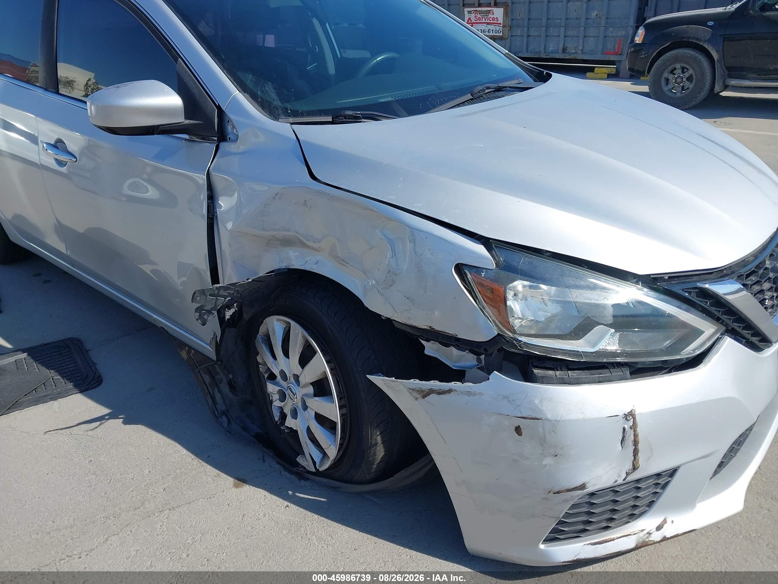 2016 Nissan Sentra Sv Silver vin: 3N1AB7AP5GY319447