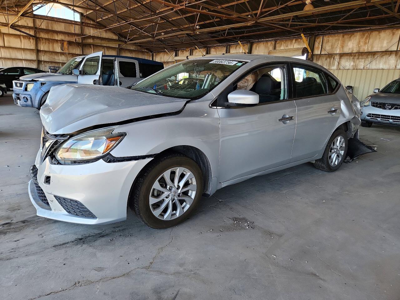 2017 Nissan Sentra Sv Silver vin: 3N1AB7AP5HY407223