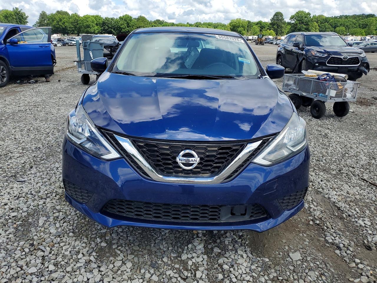 2018 Nissan Sentra S Blue vin: 3N1AB7AP5JY248340