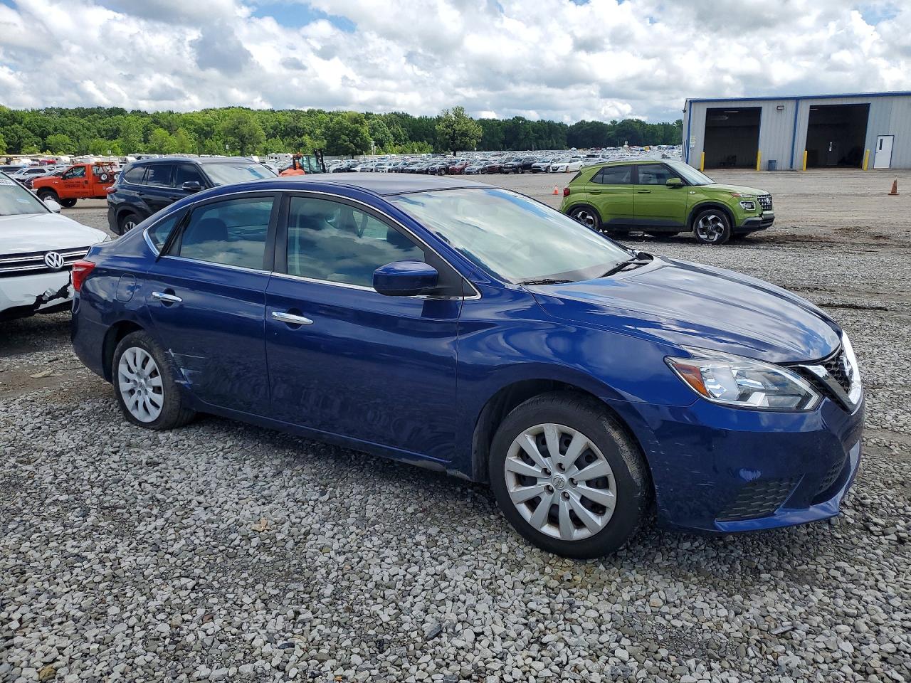 2018 Nissan Sentra S Blue vin: 3N1AB7AP5JY248340