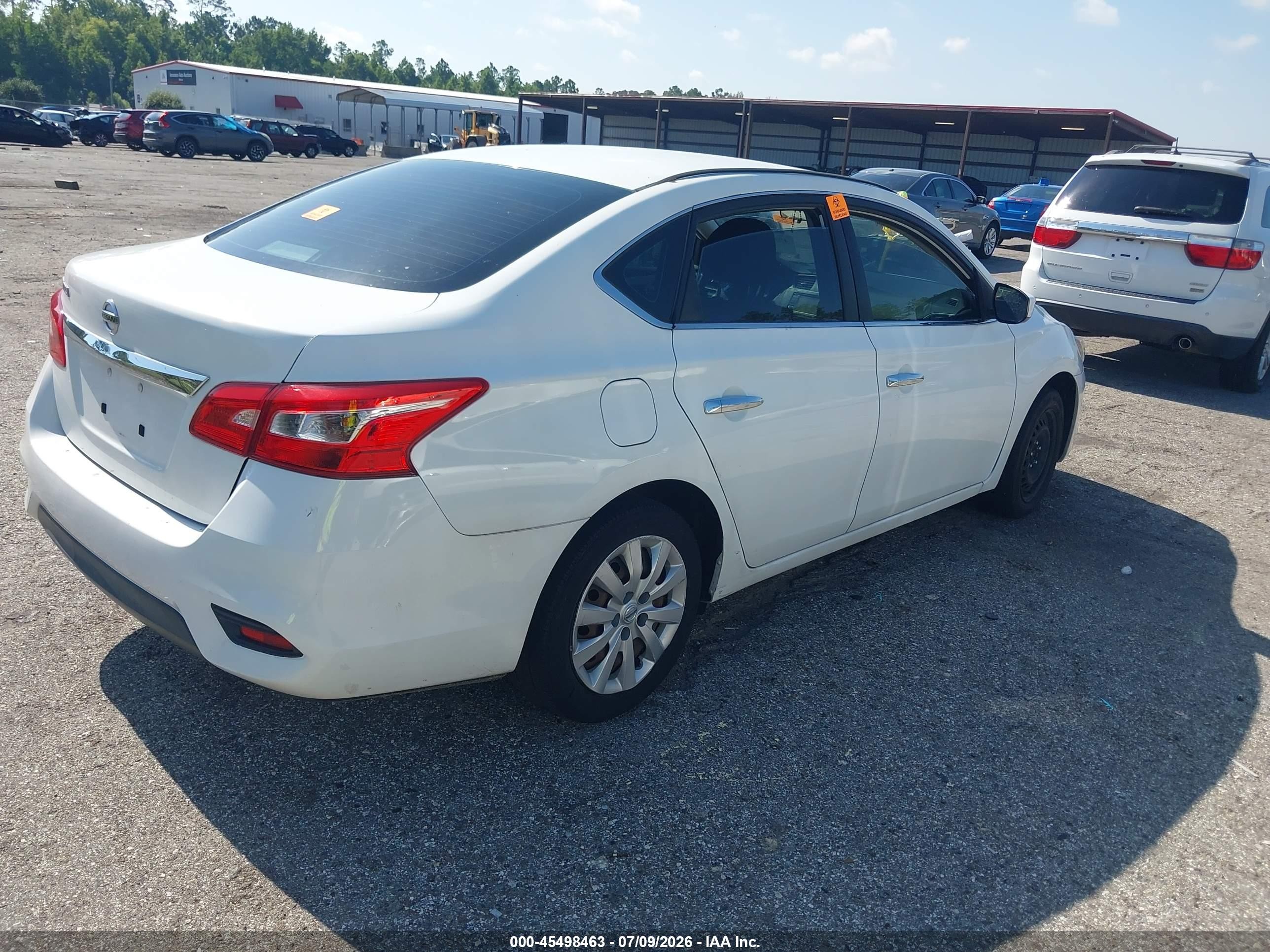 2018 Nissan Sentra S White vin: 3N1AB7AP5JY297022