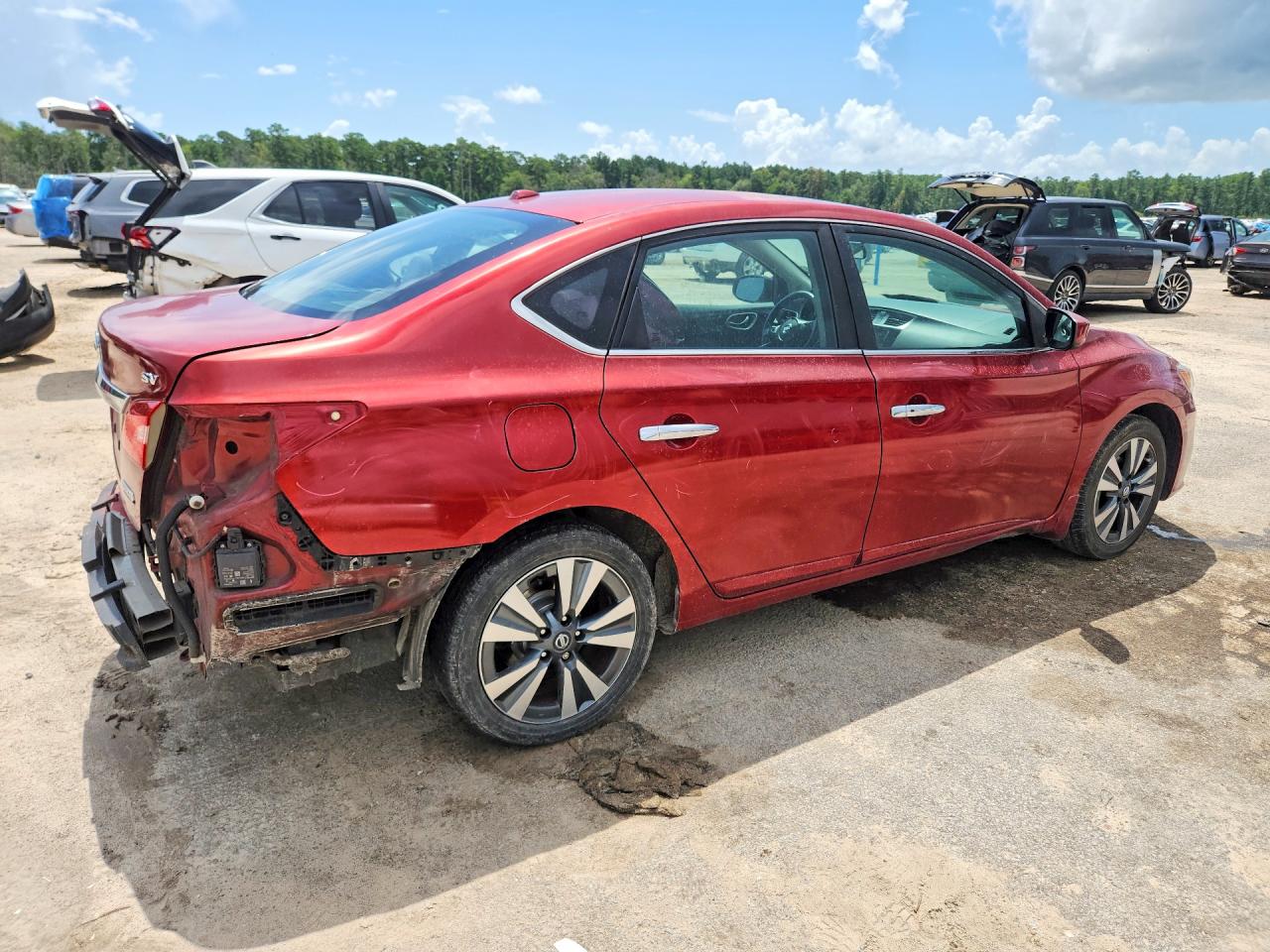 2019 Nissan Sentra Sv Бордовый vin: 3N1AB7AP5KY232480