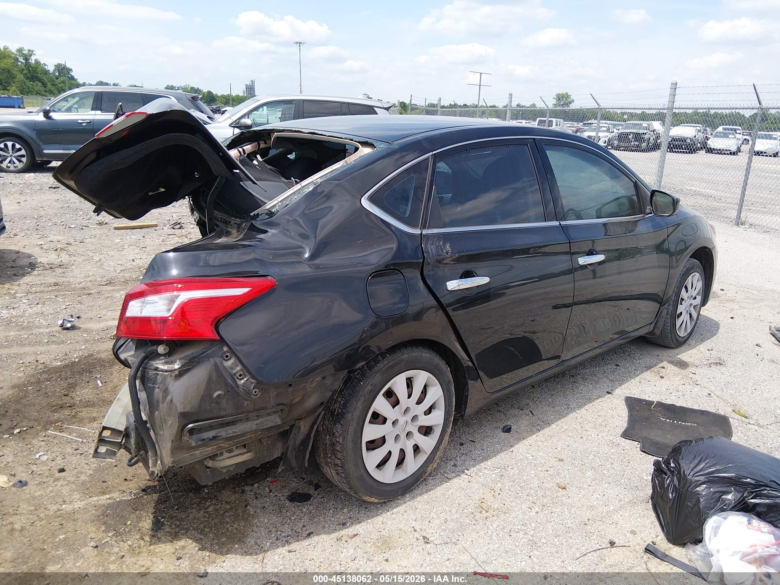 2019 Nissan Sentra S Black vin: 3N1AB7AP5KY303676