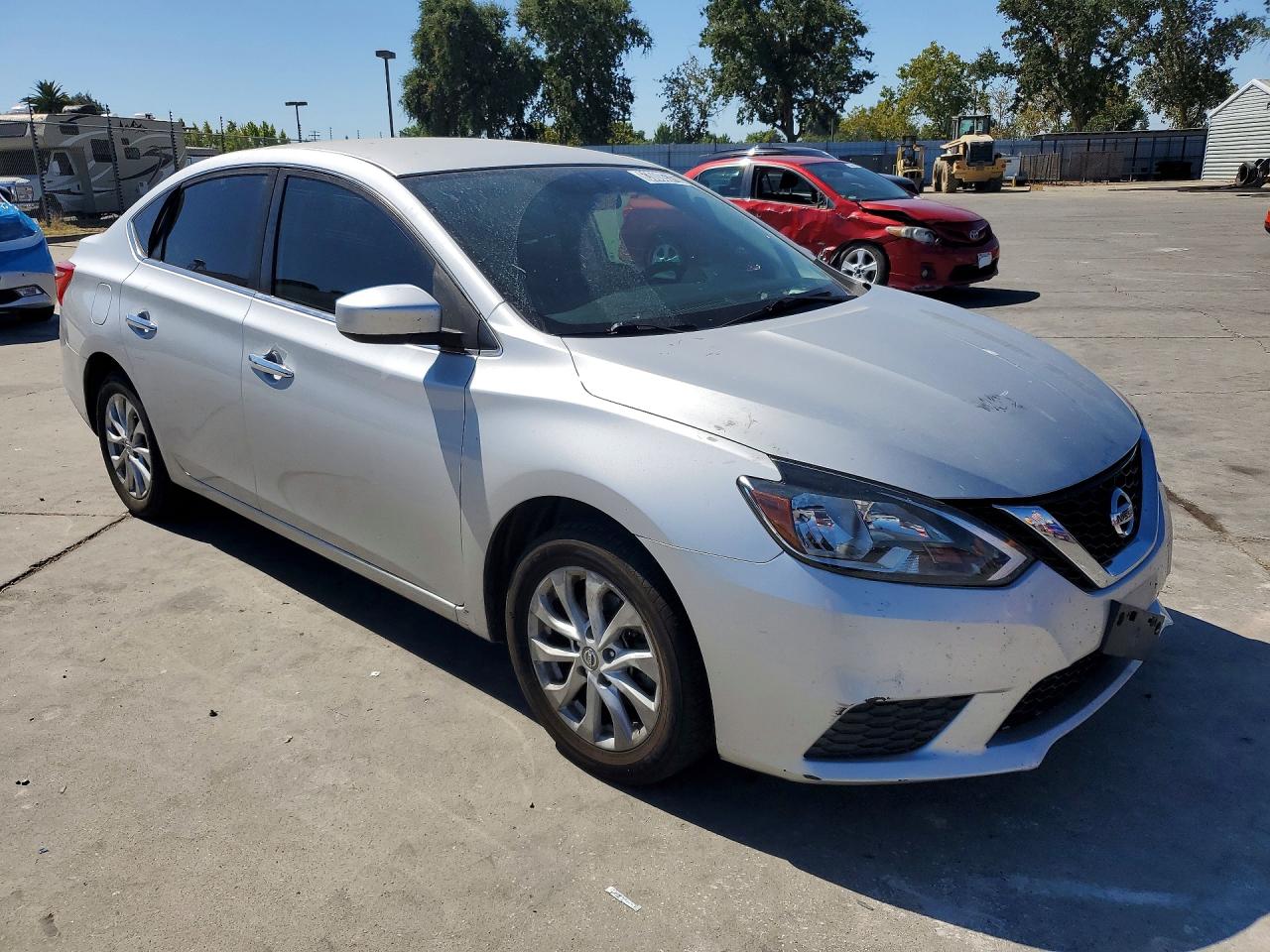 2019 Nissan Sentra Sv Серебряный vin: 3N1AB7AP5KY328321