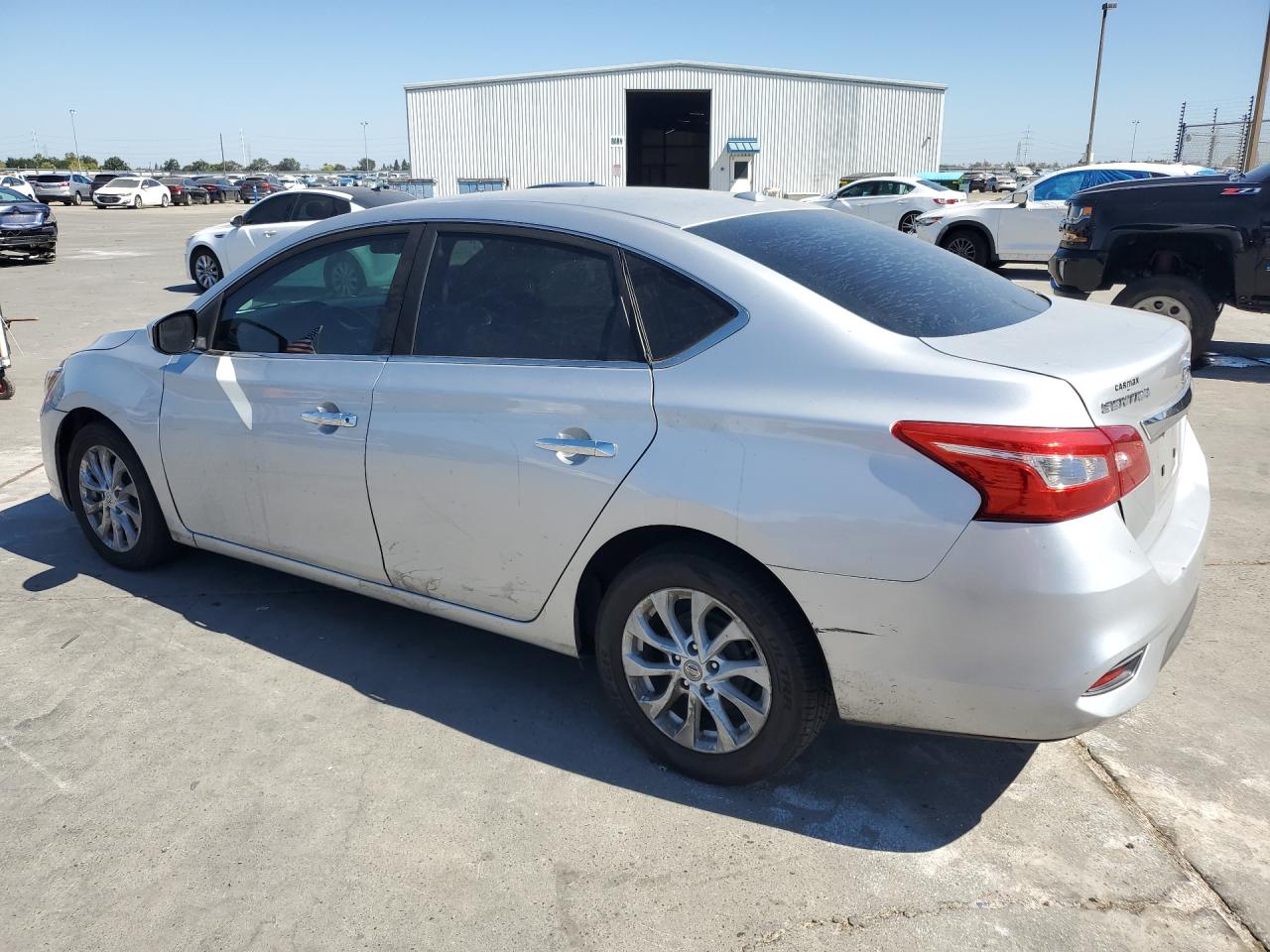 2019 Nissan Sentra Sv Серебряный vin: 3N1AB7AP5KY328321 Damage: Left Rear Wheel, Curb Rash, 9 To 10 Inches