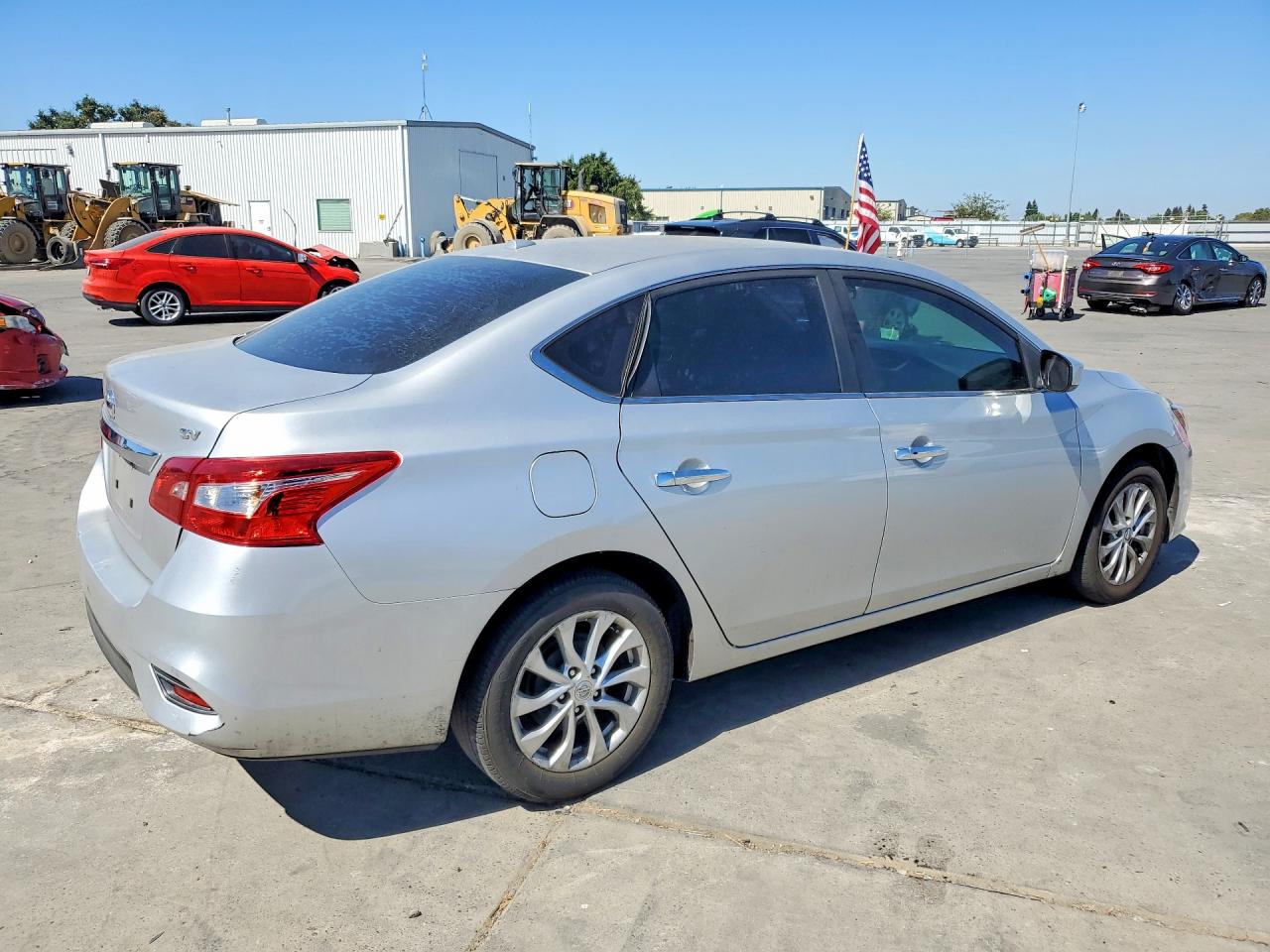 2019 Nissan Sentra Sv Серебряный vin: 3N1AB7AP5KY328321