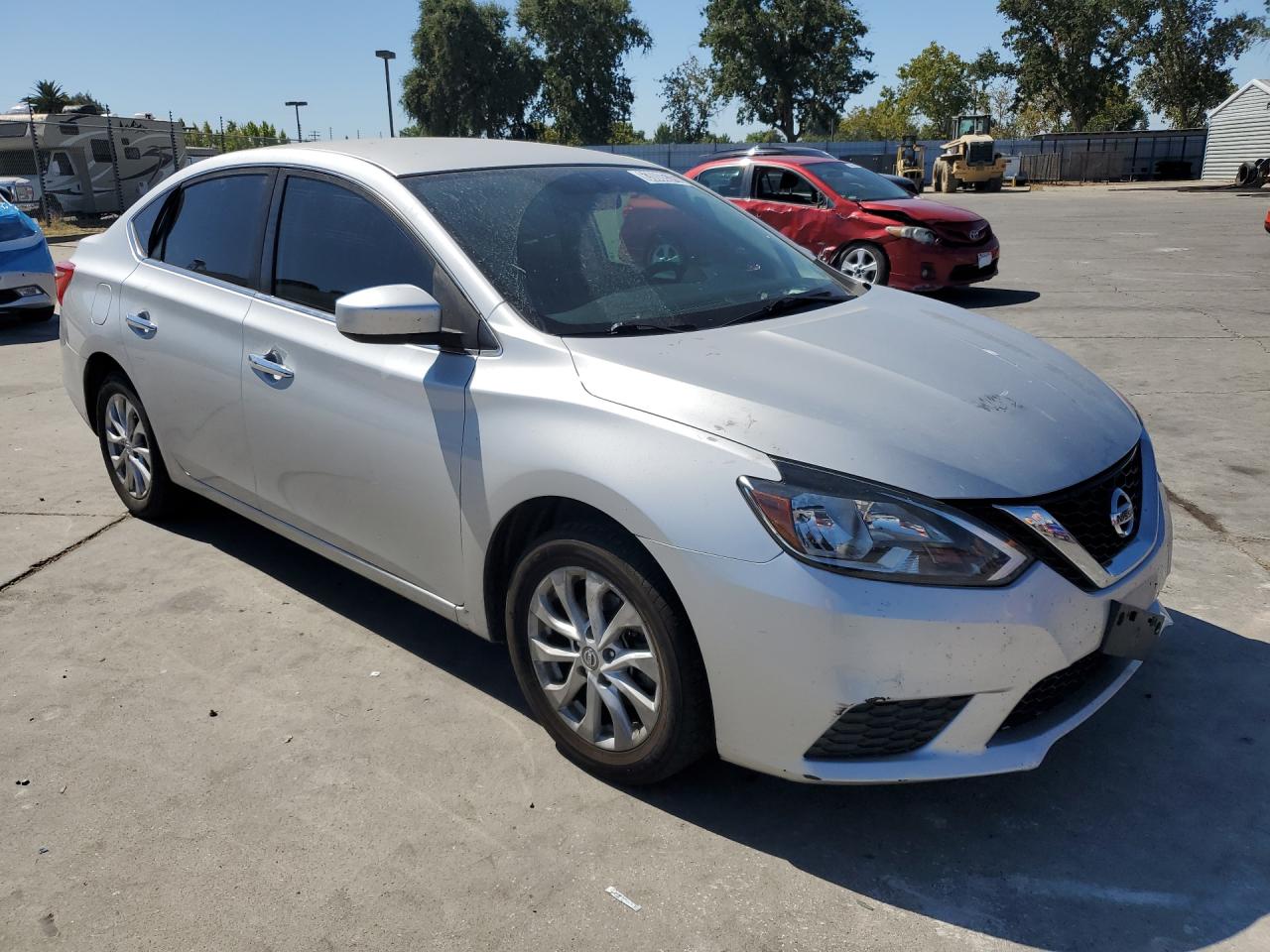 2019 Nissan Sentra Sv Серебряный vin: 3N1AB7AP5KY328321 Damage: Rf Mirror Cover, Chipped, 2