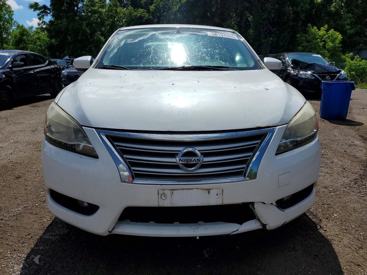 2013 Nissan Sentra S White vin: 3N1AB7AP6DL561916
