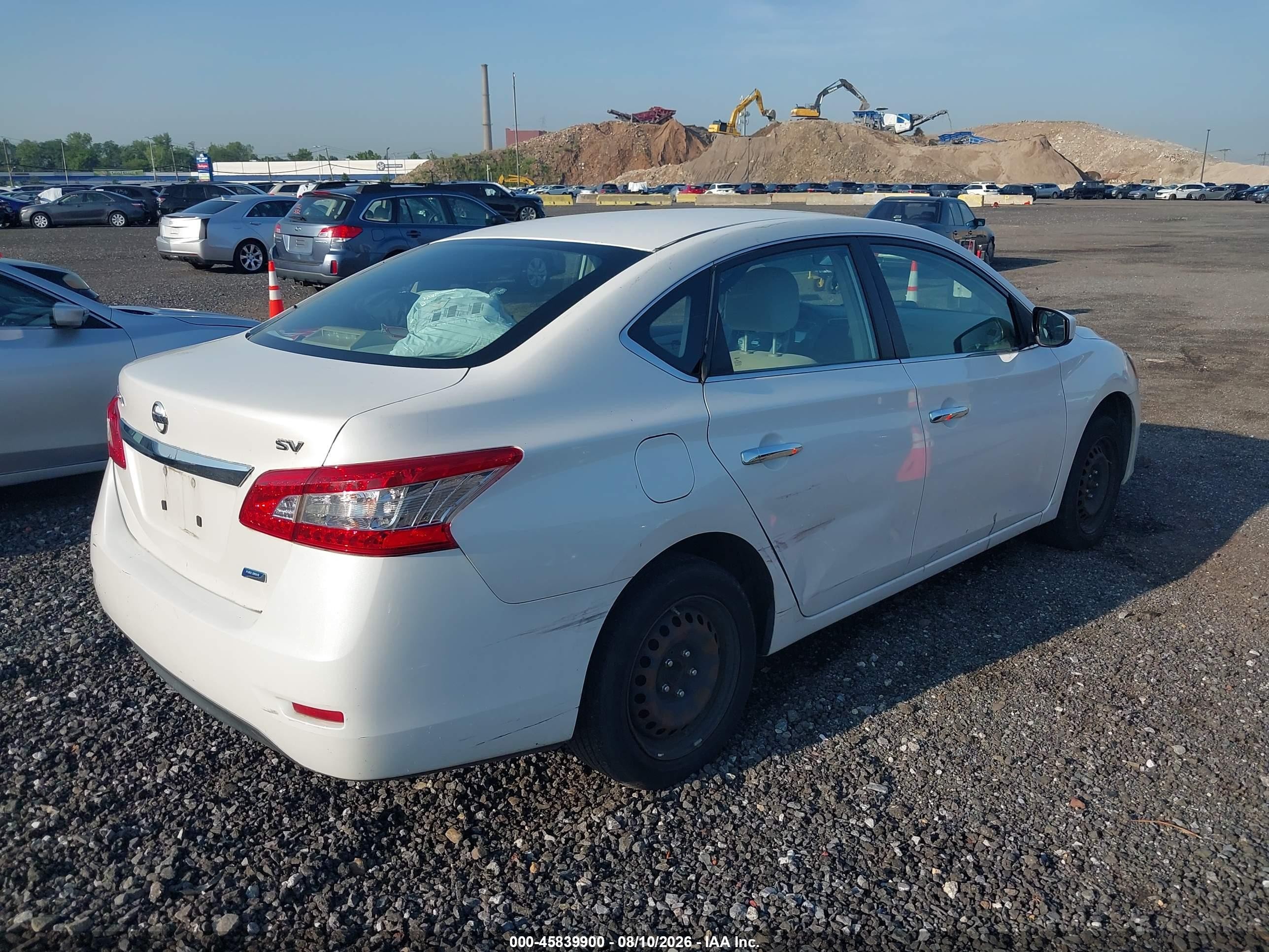 2013 Nissan Sentra Sv White vin: 3N1AB7AP6DL562404
