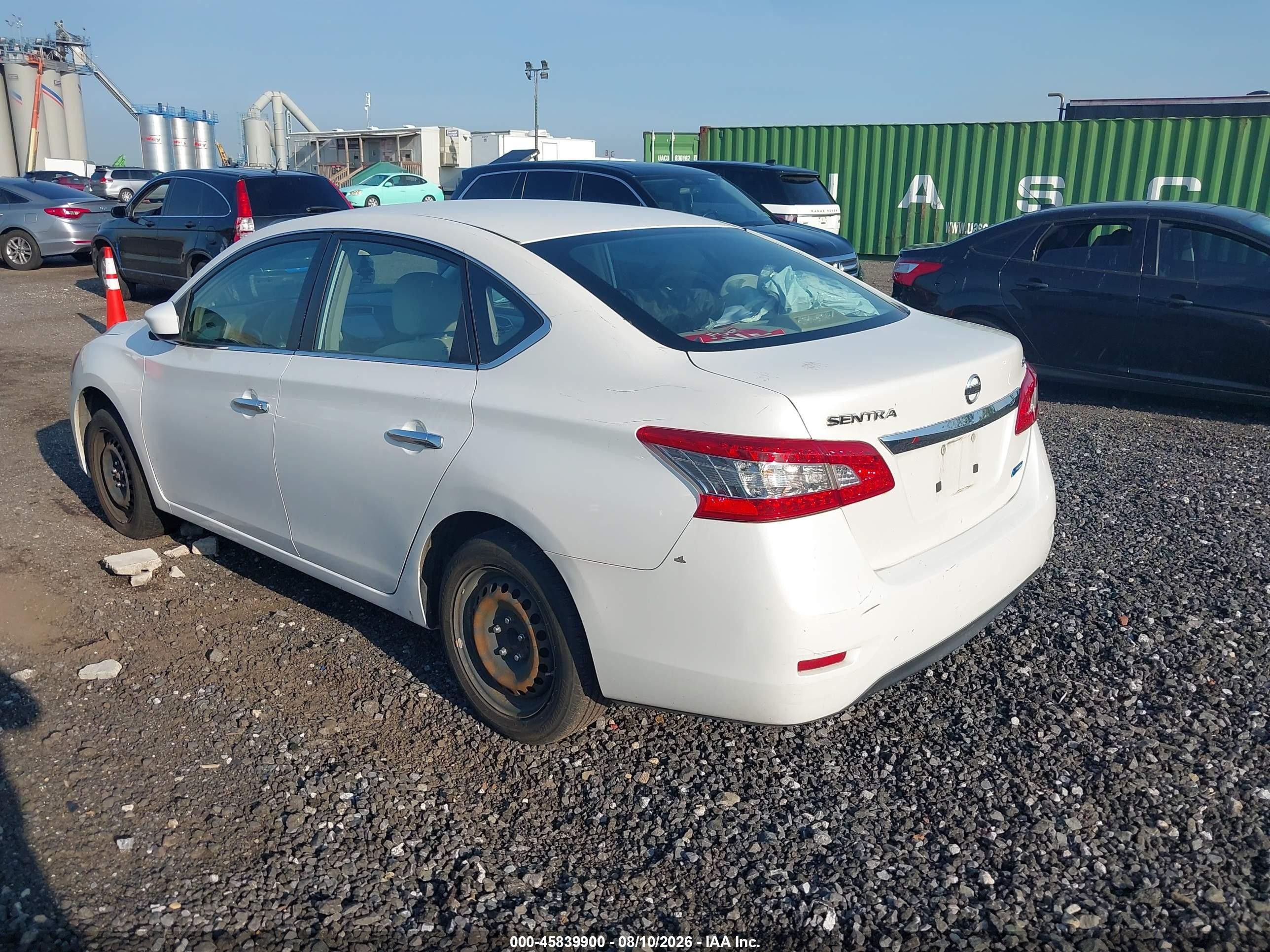 2013 Nissan Sentra Sv White vin: 3N1AB7AP6DL562404