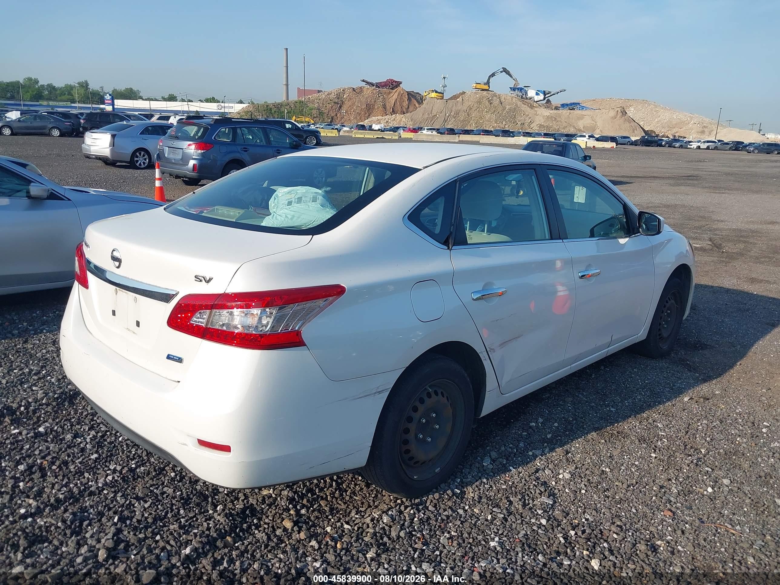 2013 Nissan Sentra Sv White vin: 3N1AB7AP6DL562404