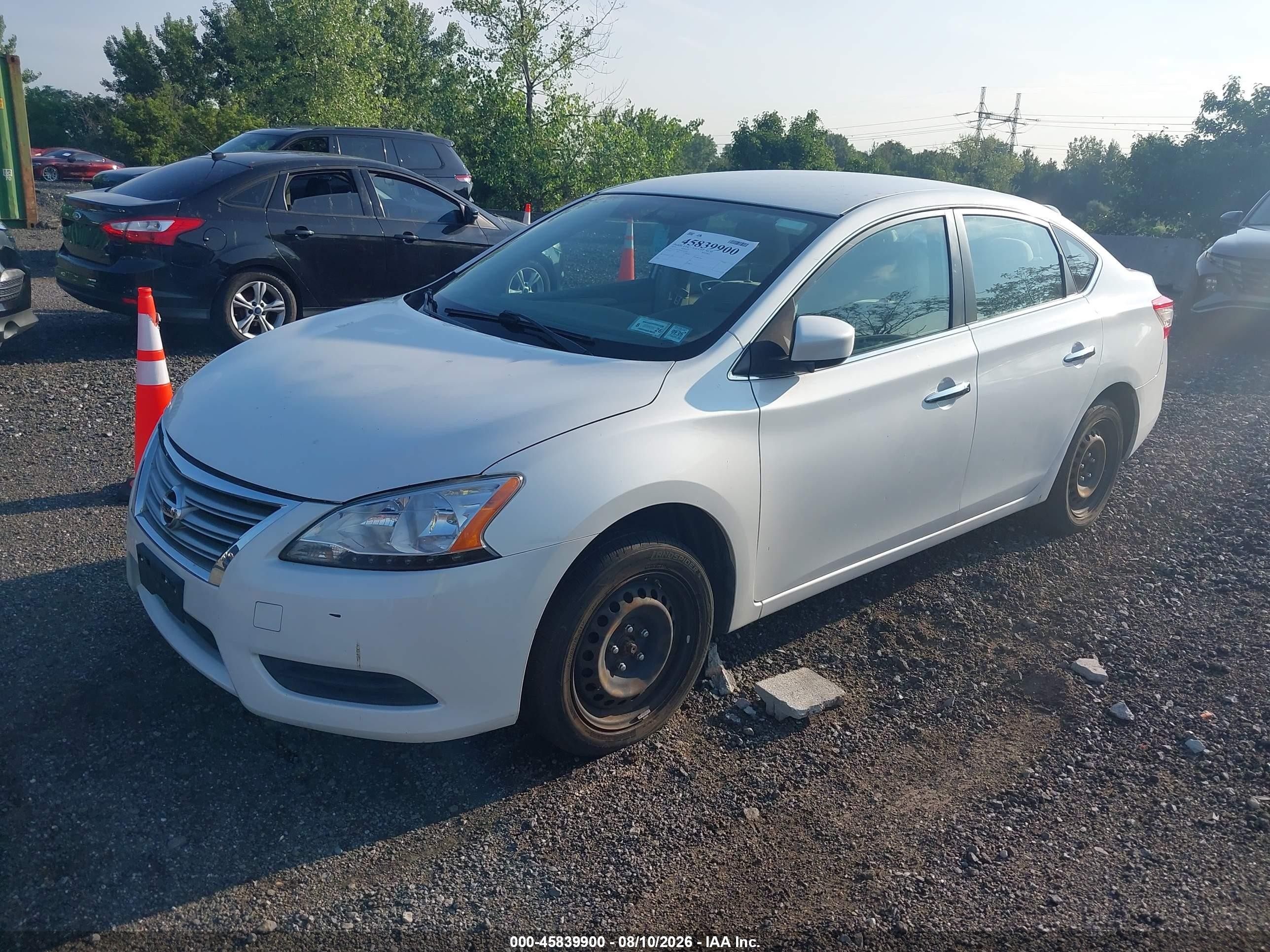 2013 Nissan Sentra Sv White vin: 3N1AB7AP6DL562404