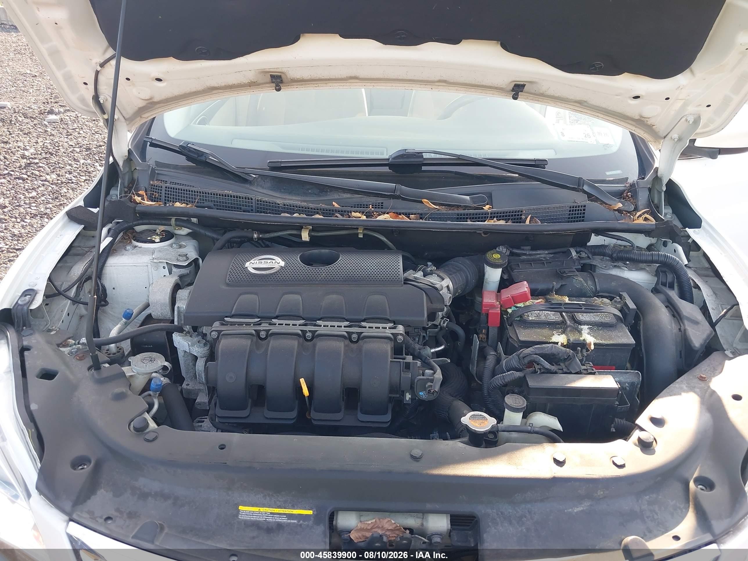 2013 Nissan Sentra Sv White vin: 3N1AB7AP6DL562404