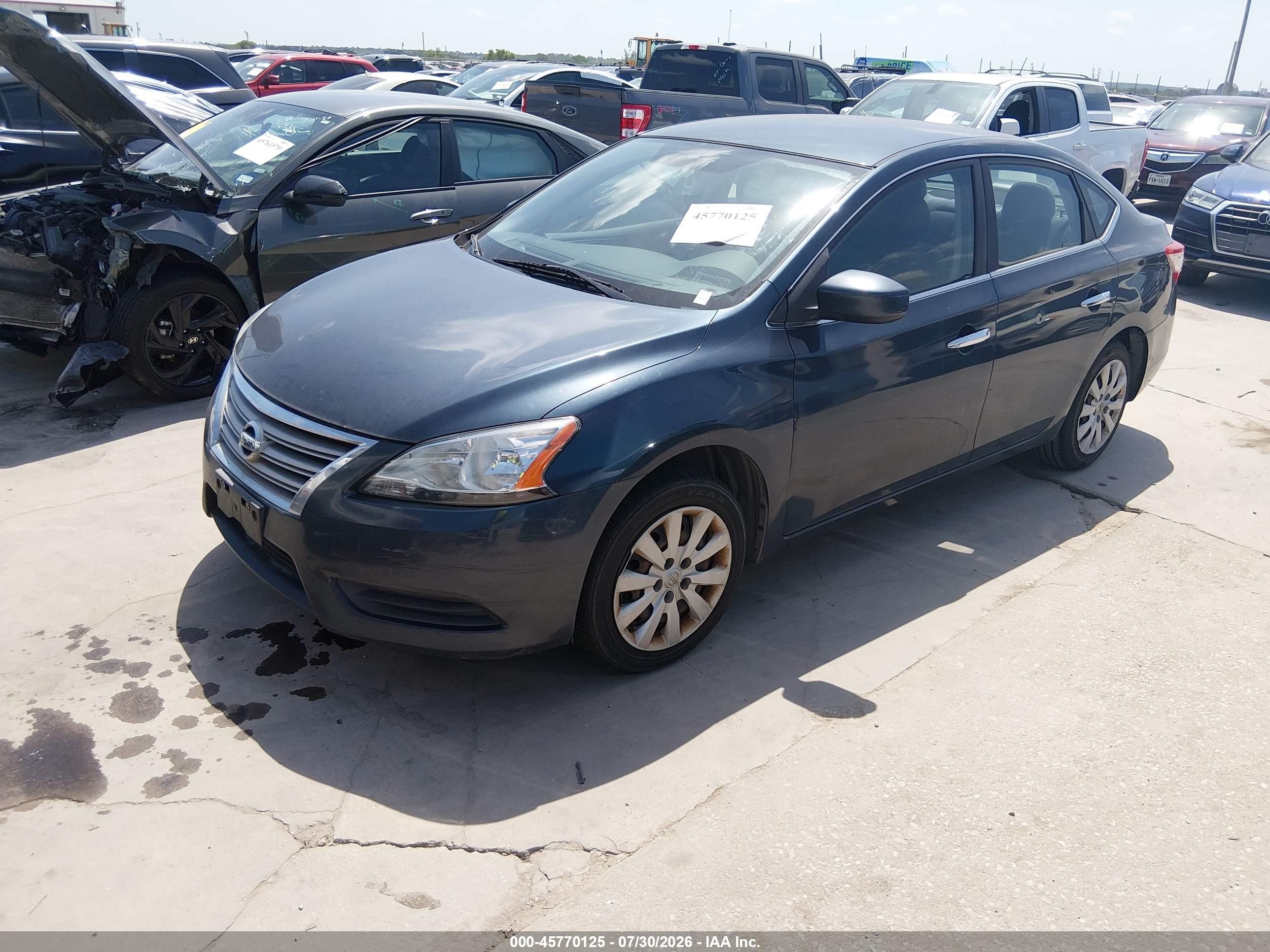 2013 Nissan Sentra Sv Blue vin: 3N1AB7AP6DL611035