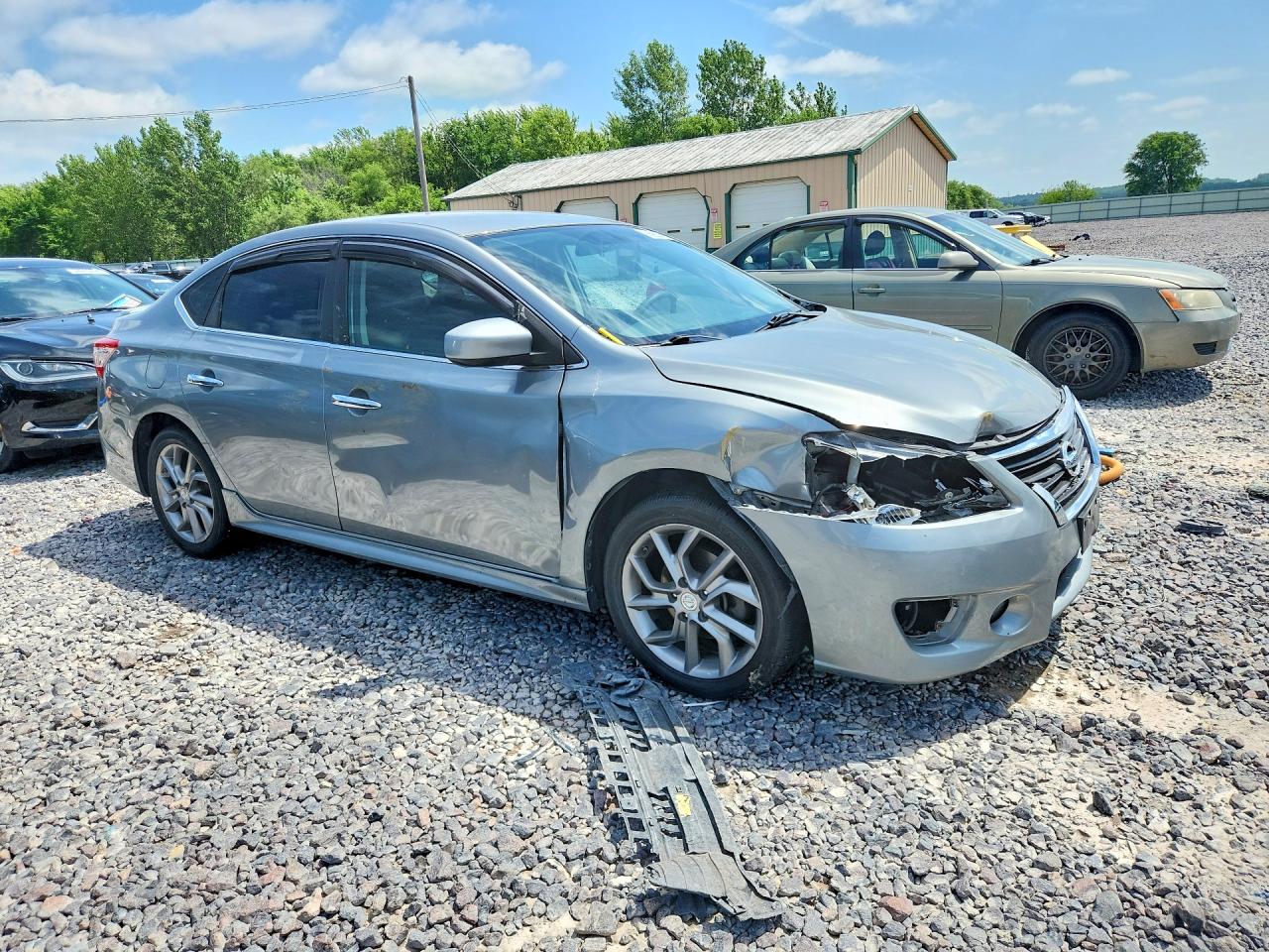 2013 Nissan Sentra S Silver vin: 3N1AB7AP6DL613805
