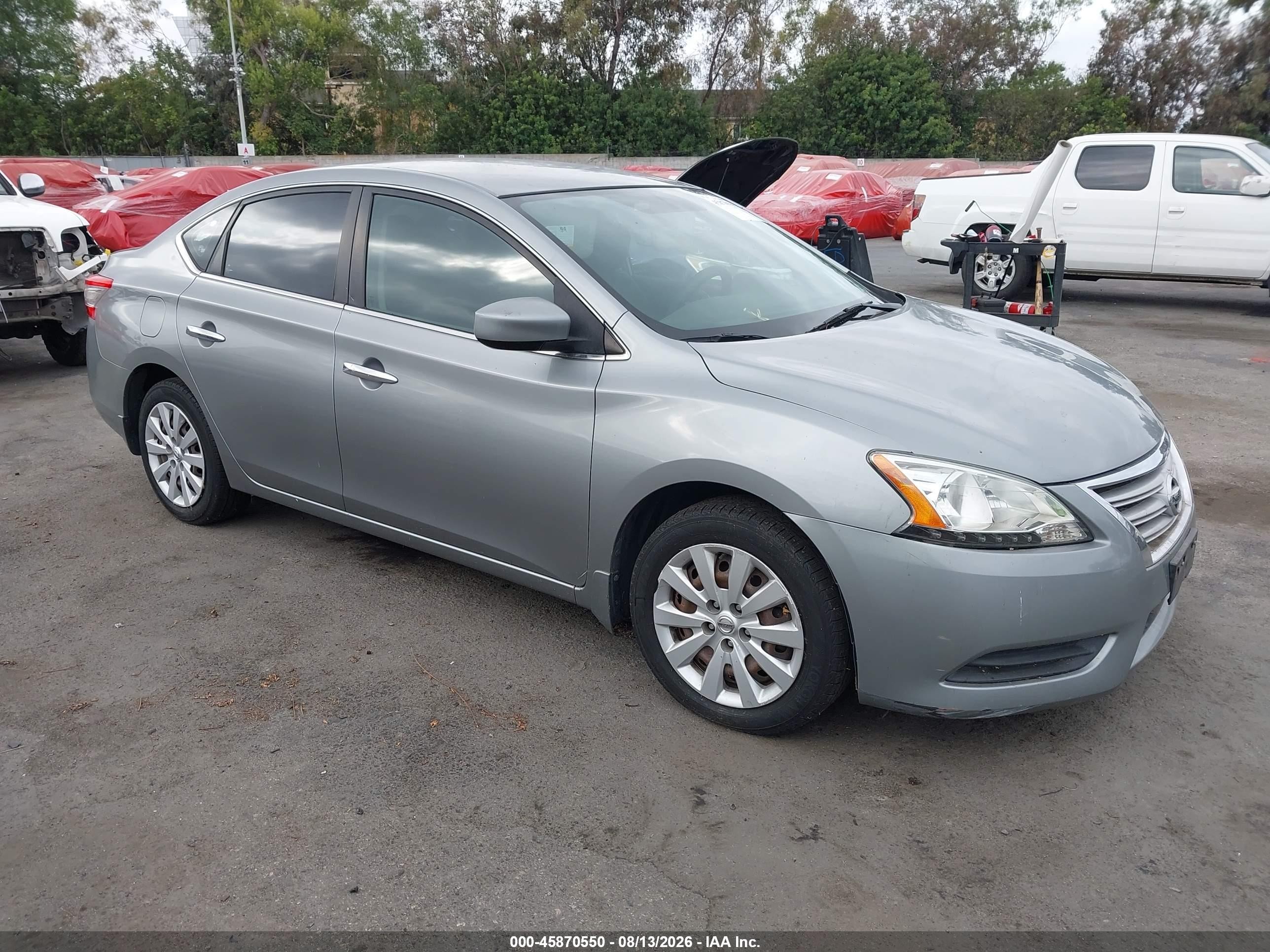 2013 Nissan Sentra Sv Серебряный vin: 3N1AB7AP6DL614579