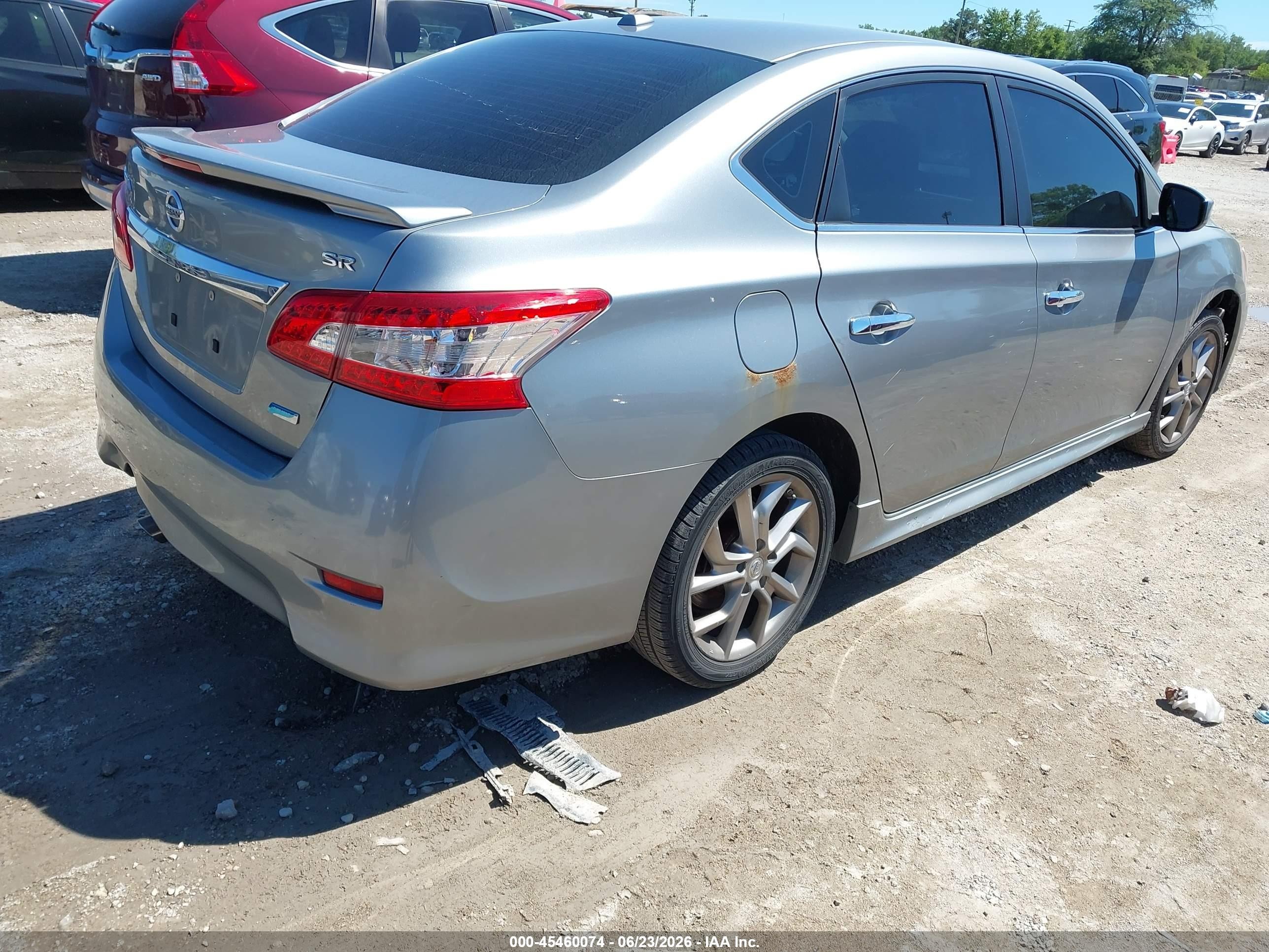 2013 Nissan Sentra Sr Silver vin: 3N1AB7AP6DL616011