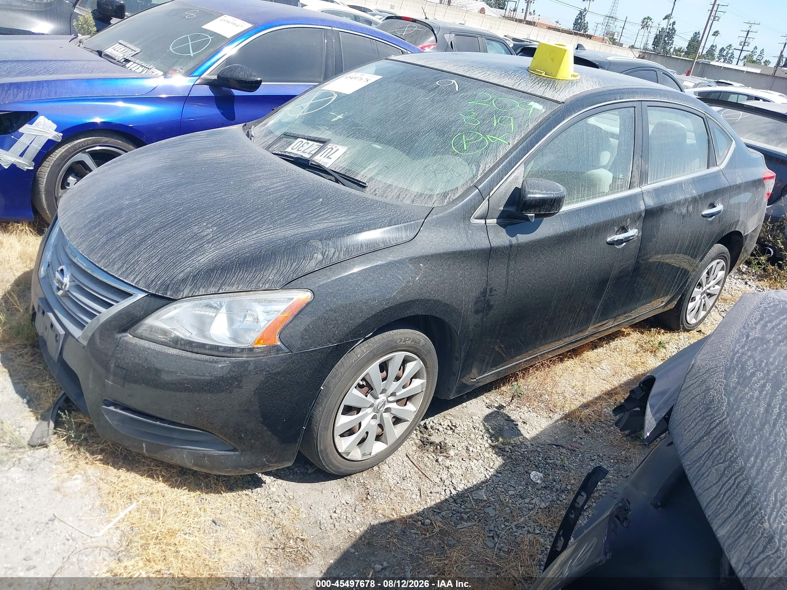 2013 Nissan Sentra Sv Black vin: 3N1AB7AP6DL617482