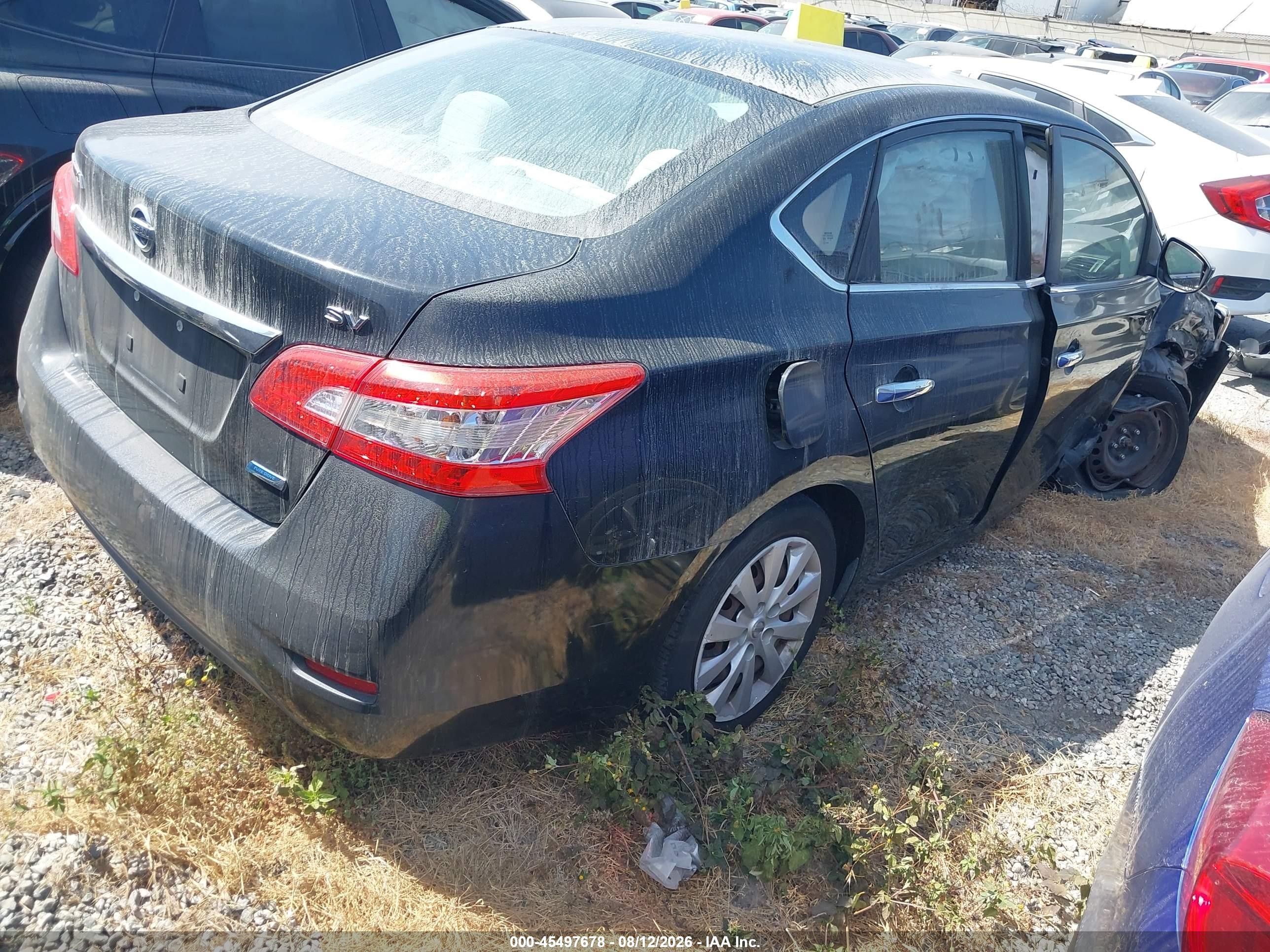 2013 Nissan Sentra Sv Black vin: 3N1AB7AP6DL617482