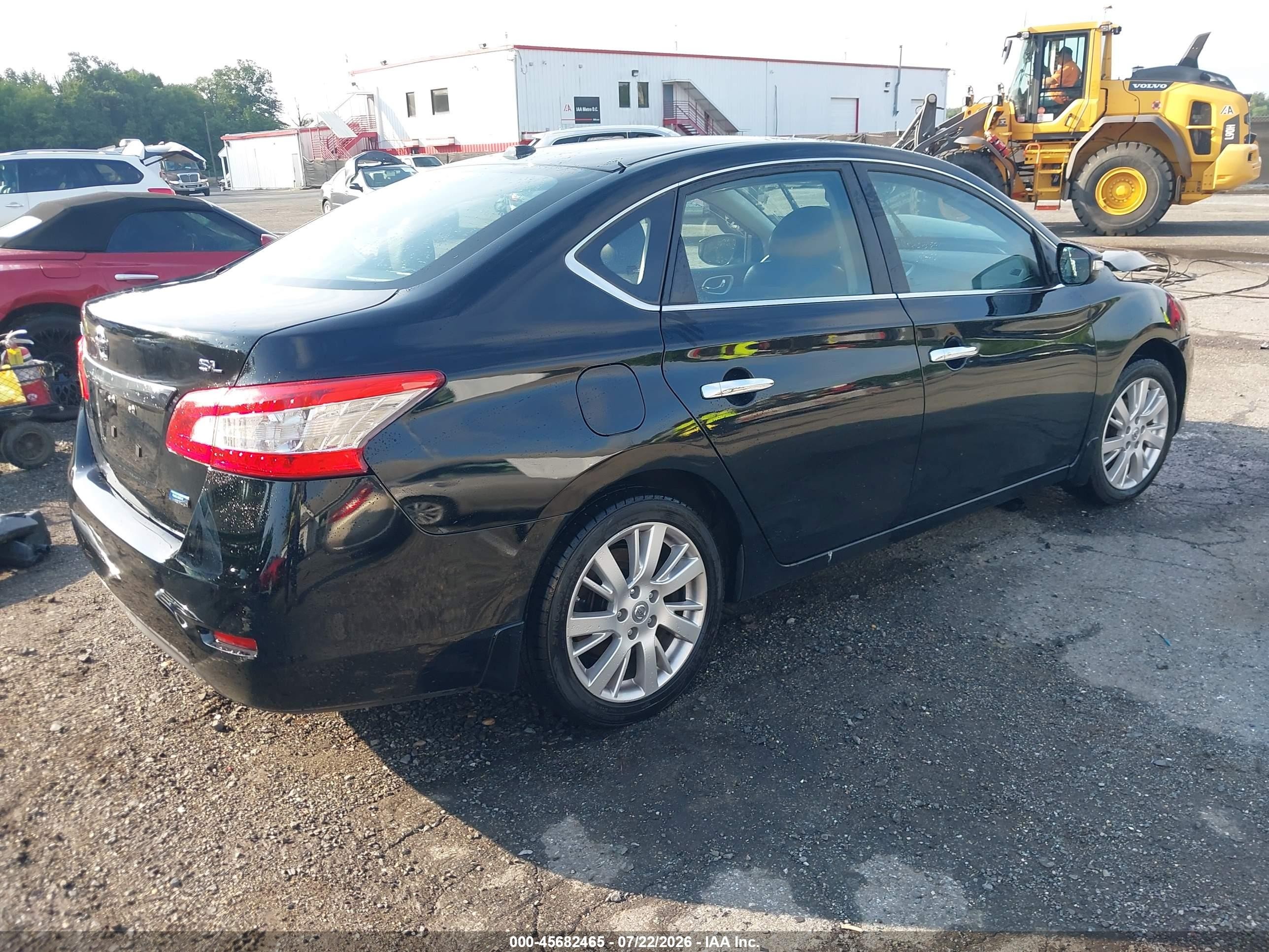 2013 Nissan Sentra Sl Black vin: 3N1AB7AP6DL624674