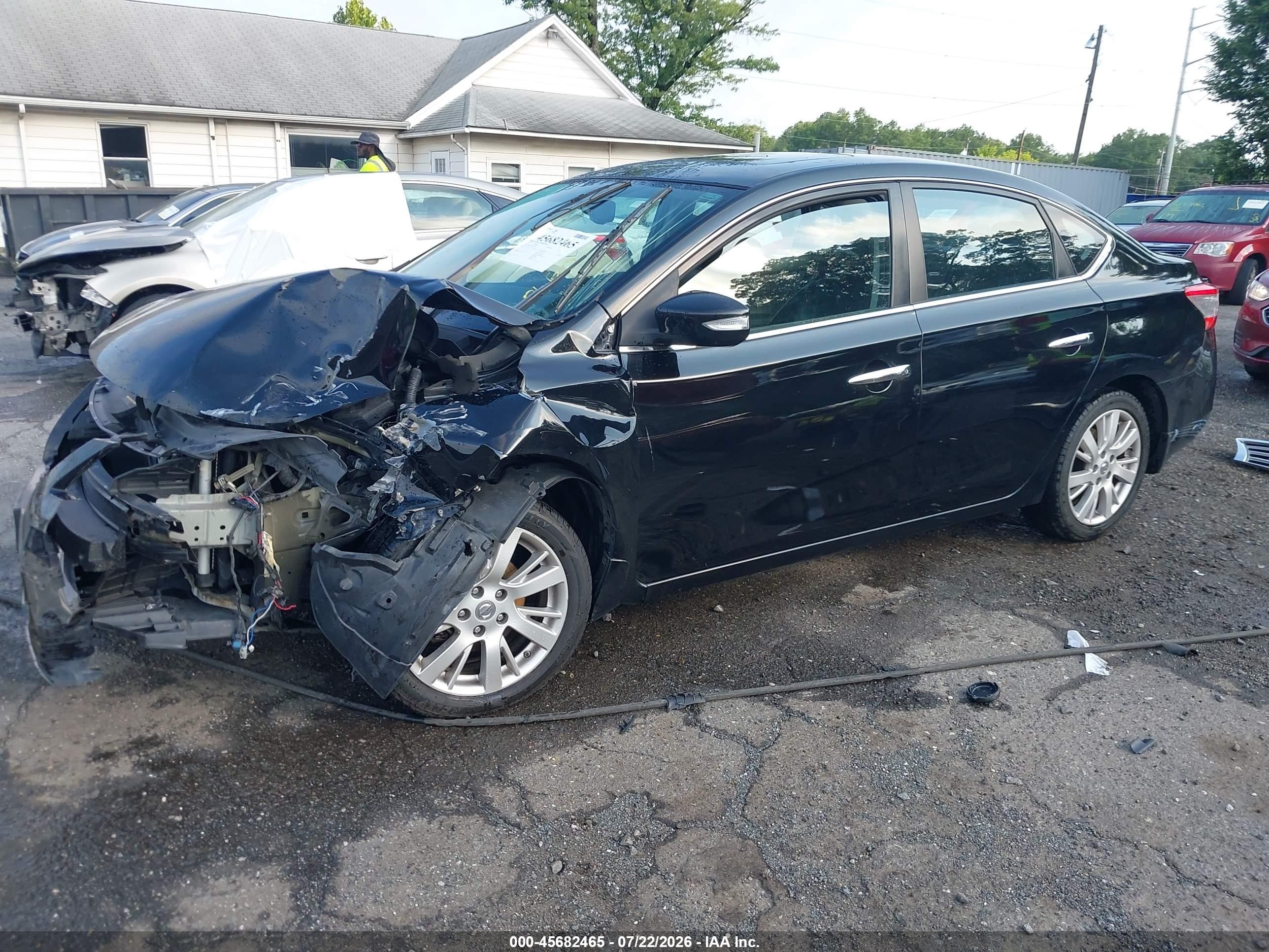 2013 Nissan Sentra Sl Black vin: 3N1AB7AP6DL624674