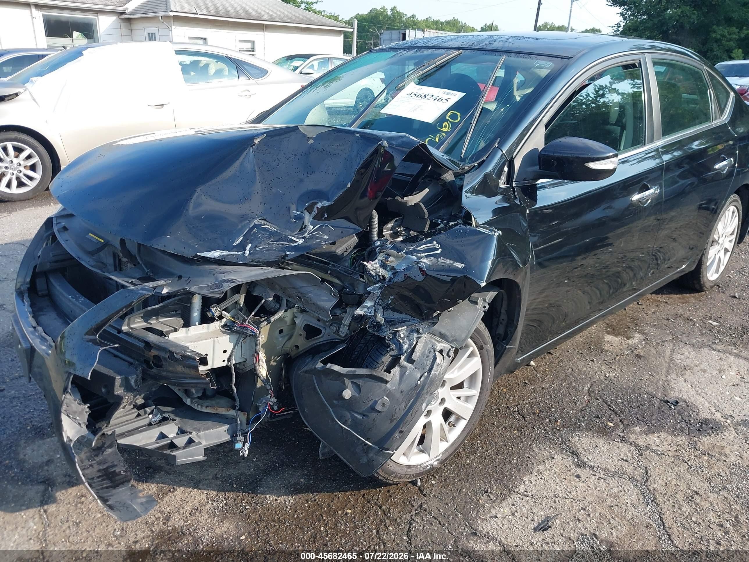 2013 Nissan Sentra Sl Black vin: 3N1AB7AP6DL624674
