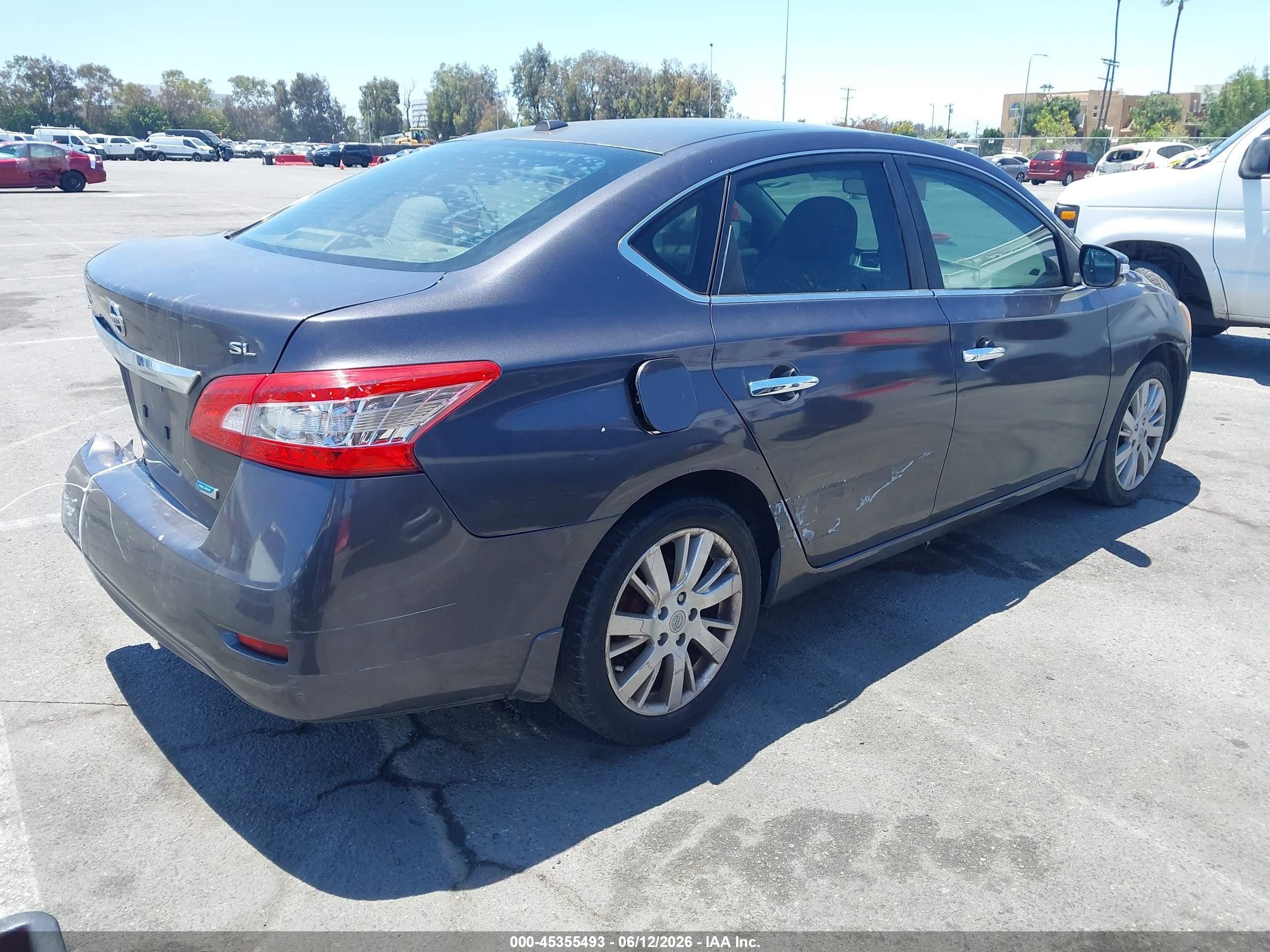 2013 Nissan Sentra Sl Gray vin: 3N1AB7AP6DL624707