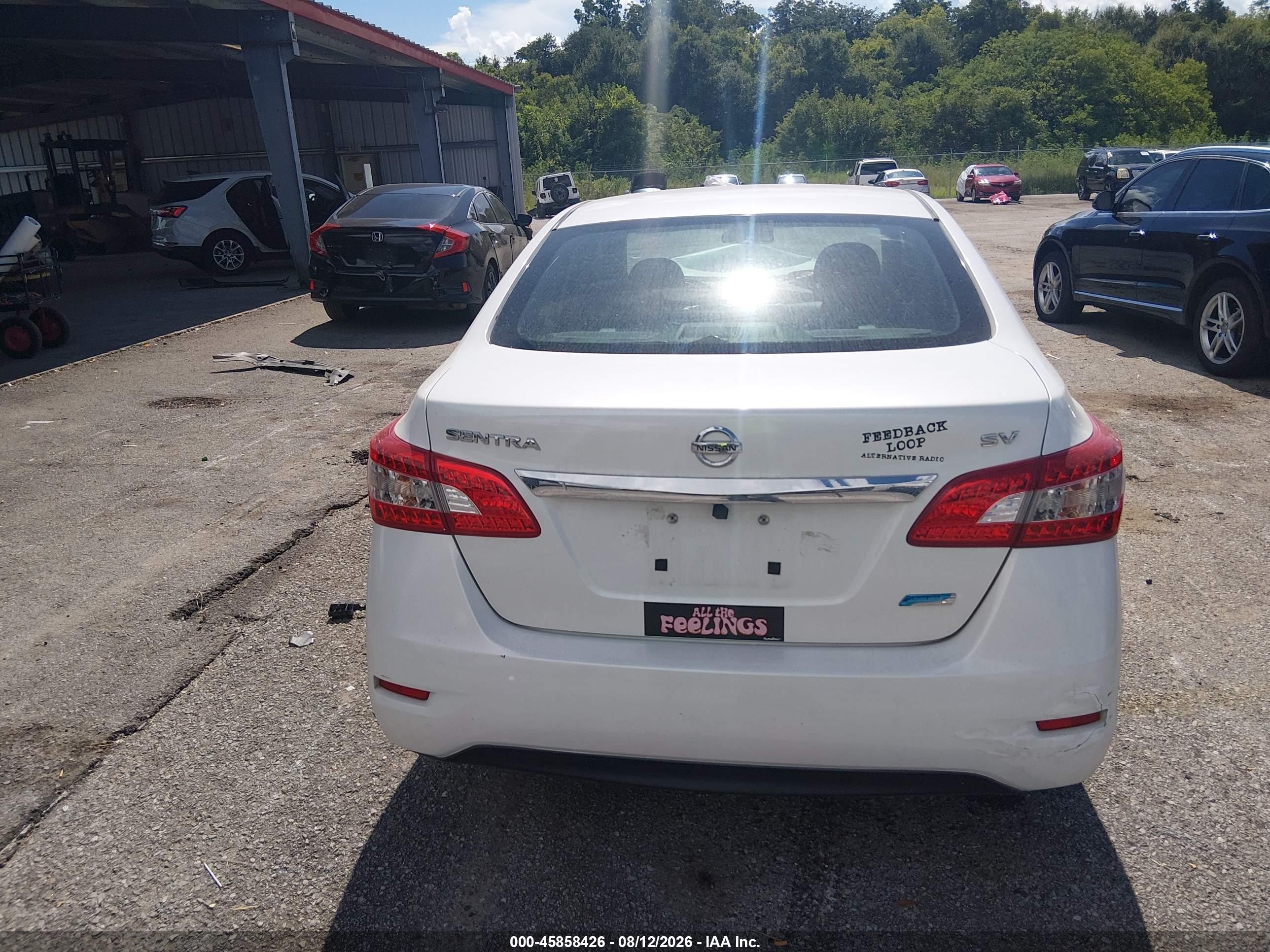 2013 Nissan Sentra Sv White vin: 3N1AB7AP6DL640762