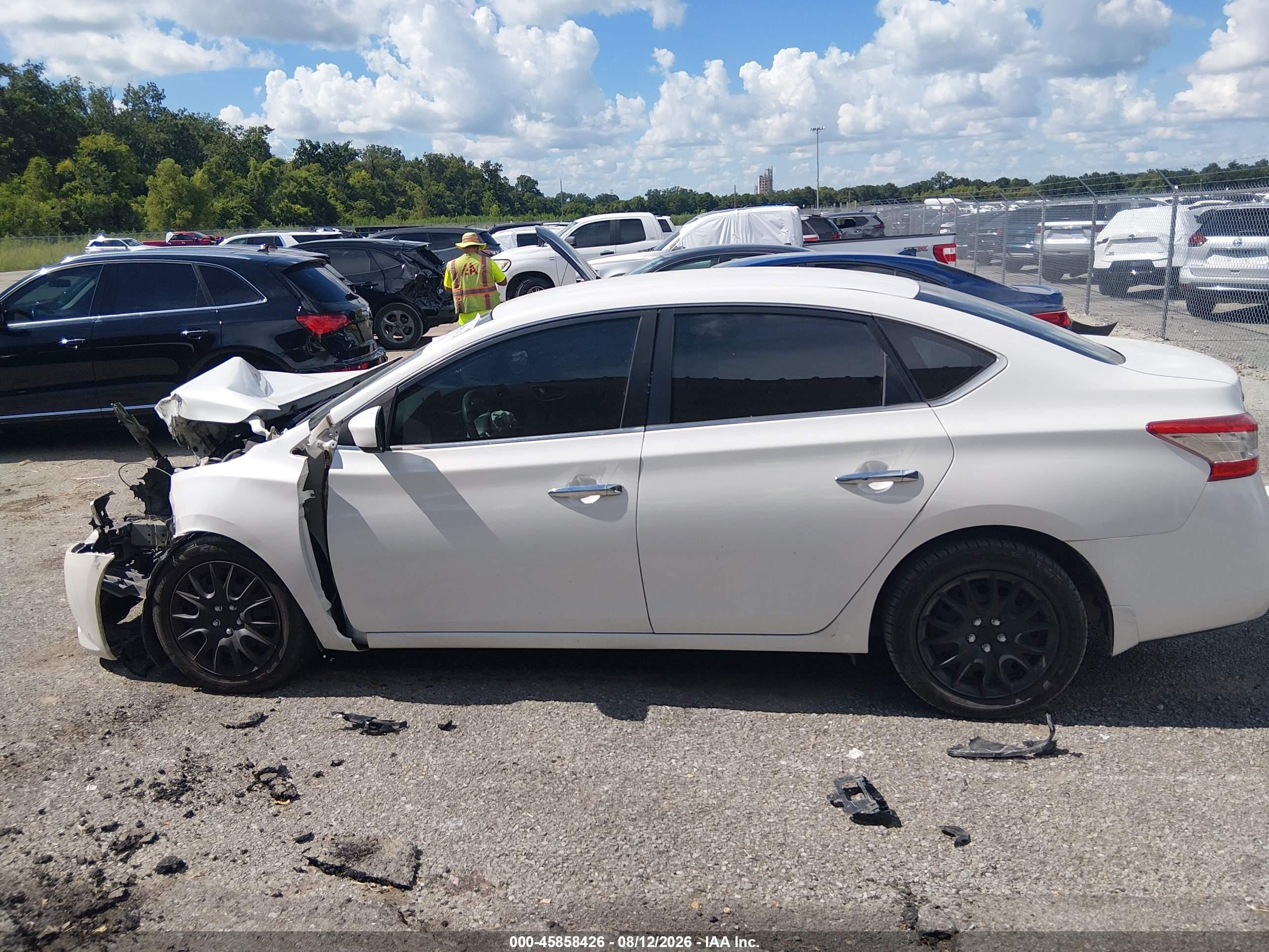 2013 Nissan Sentra Sv White vin: 3N1AB7AP6DL640762