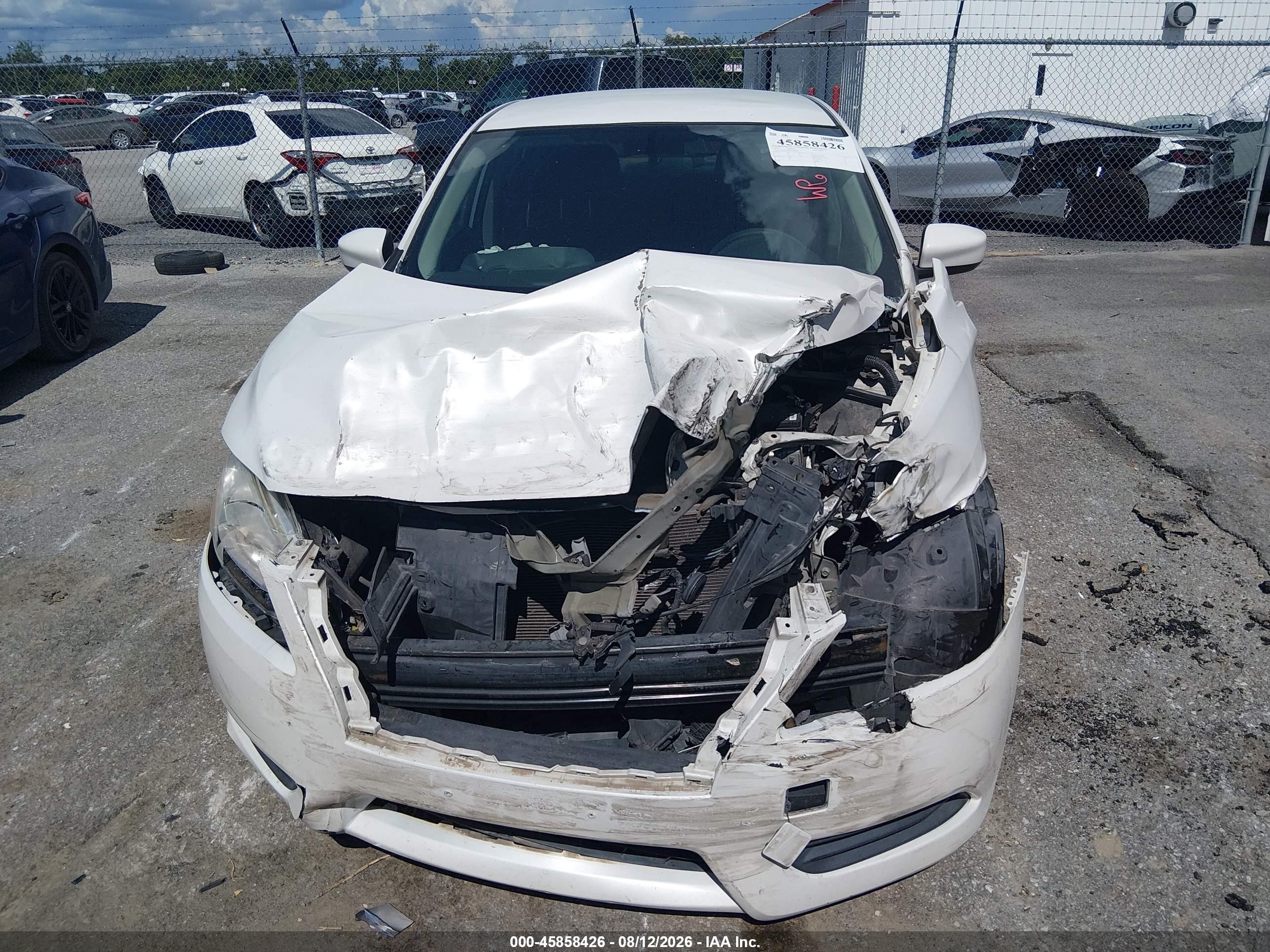 2013 Nissan Sentra Sv White vin: 3N1AB7AP6DL640762