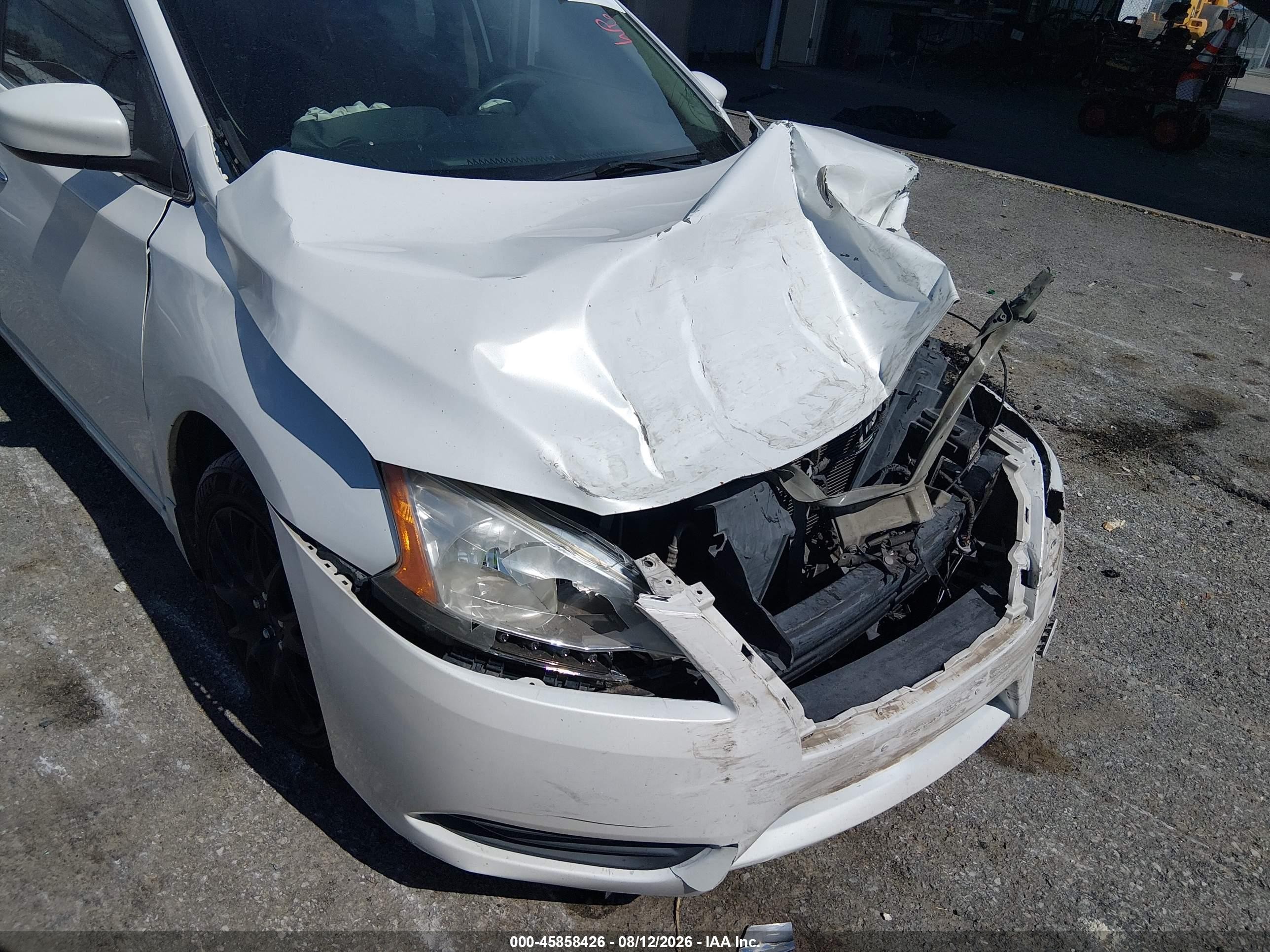 2013 Nissan Sentra Sv White vin: 3N1AB7AP6DL640762