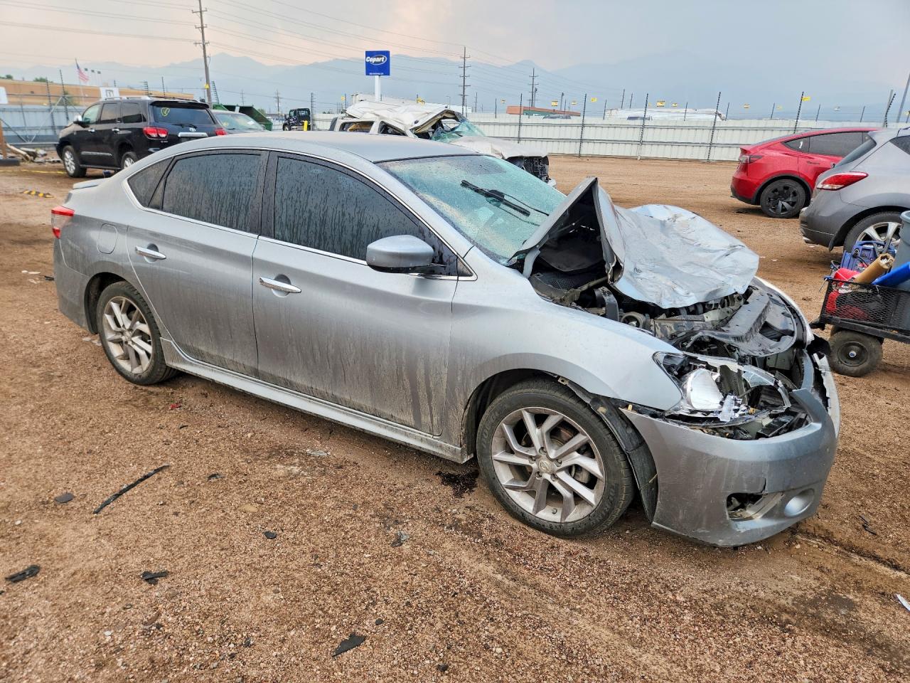 2013 Nissan Sentra S Gray vin: 3N1AB7AP6DL657559