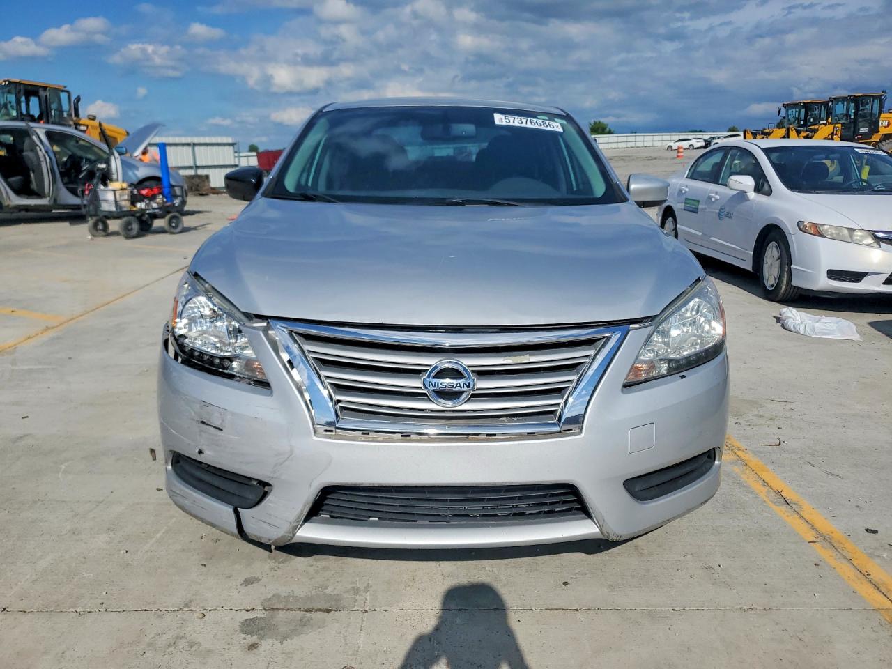 2013 Nissan Sentra S Silver vin: 3N1AB7AP6DL658470