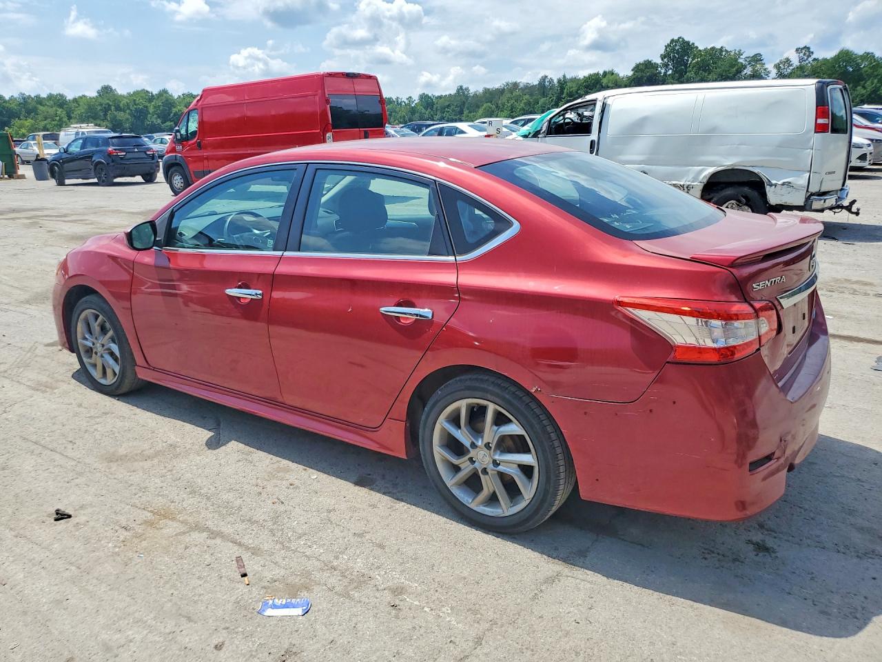 2013 Nissan Sentra S Red vin: 3N1AB7AP6DL682865