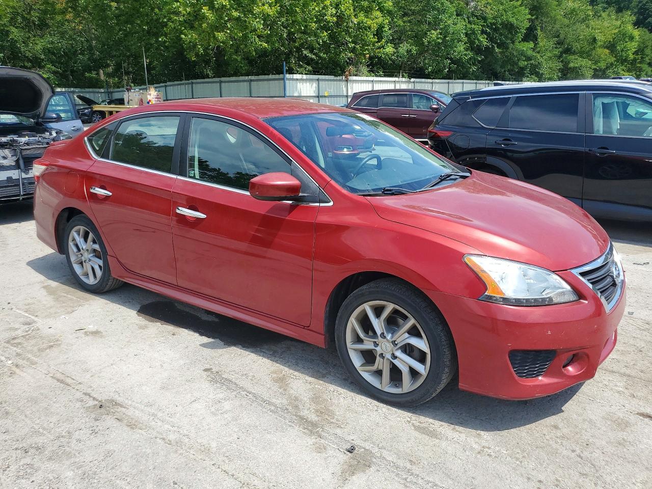 2013 Nissan Sentra S Red vin: 3N1AB7AP6DL682865