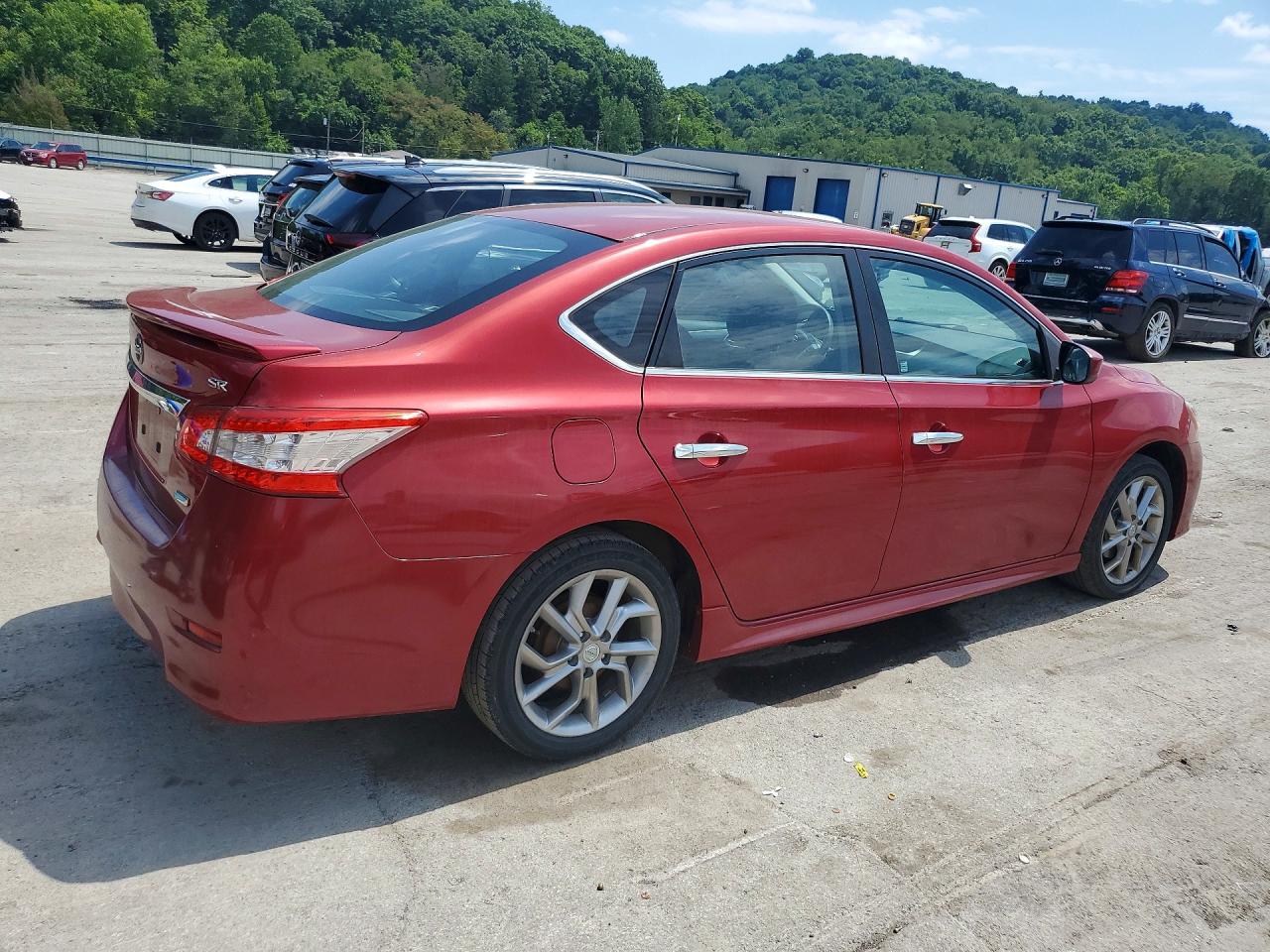 2013 Nissan Sentra S Red vin: 3N1AB7AP6DL682865