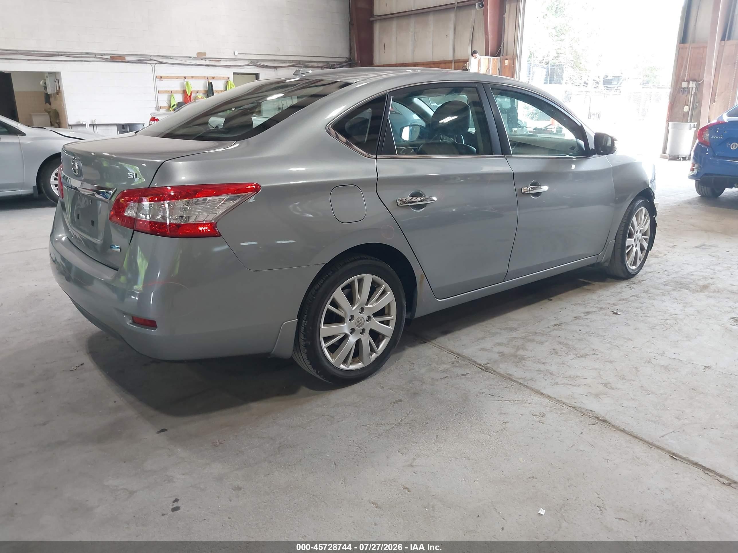 2013 Nissan Sentra Sl Gray vin: 3N1AB7AP6DL687595