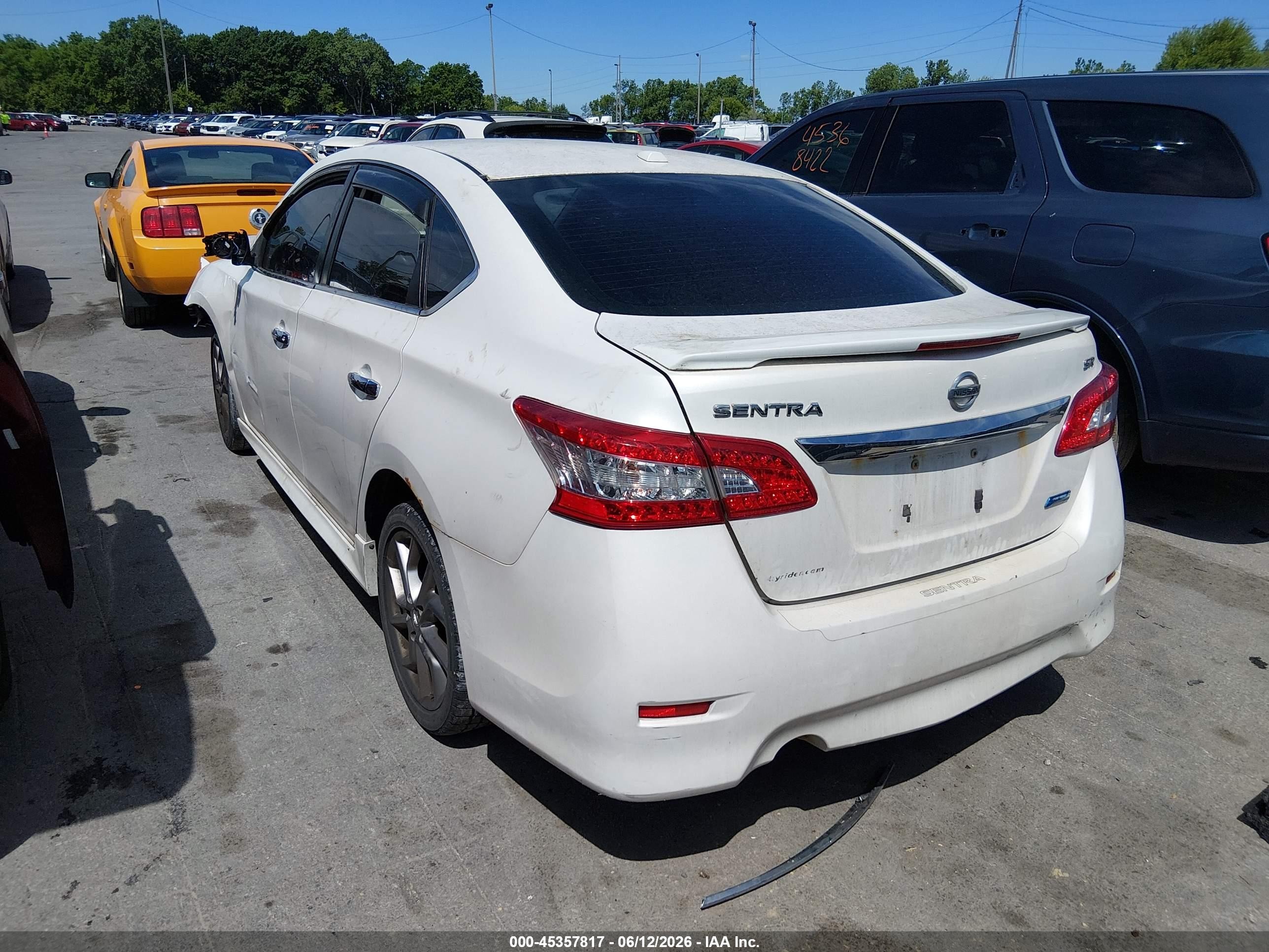 2013 Nissan Sentra Sr White vin: 3N1AB7AP6DL688441
