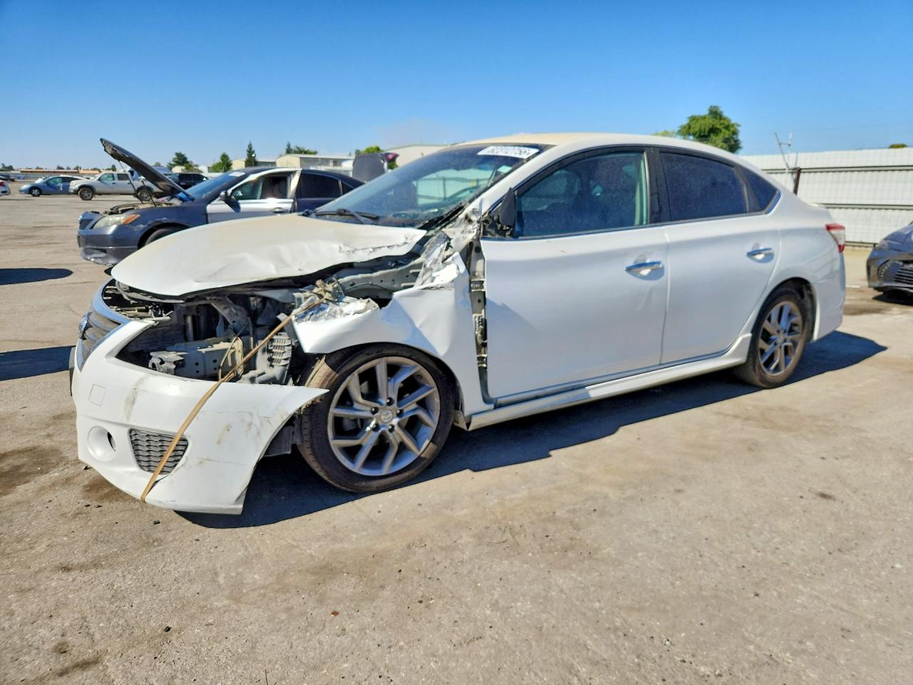 2013 Nissan Sentra S White vin: 3N1AB7AP6DL692151