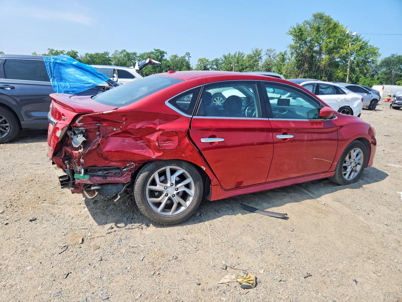 2013 Nissan Sentra S Red vin: 3N1AB7AP6DL695986