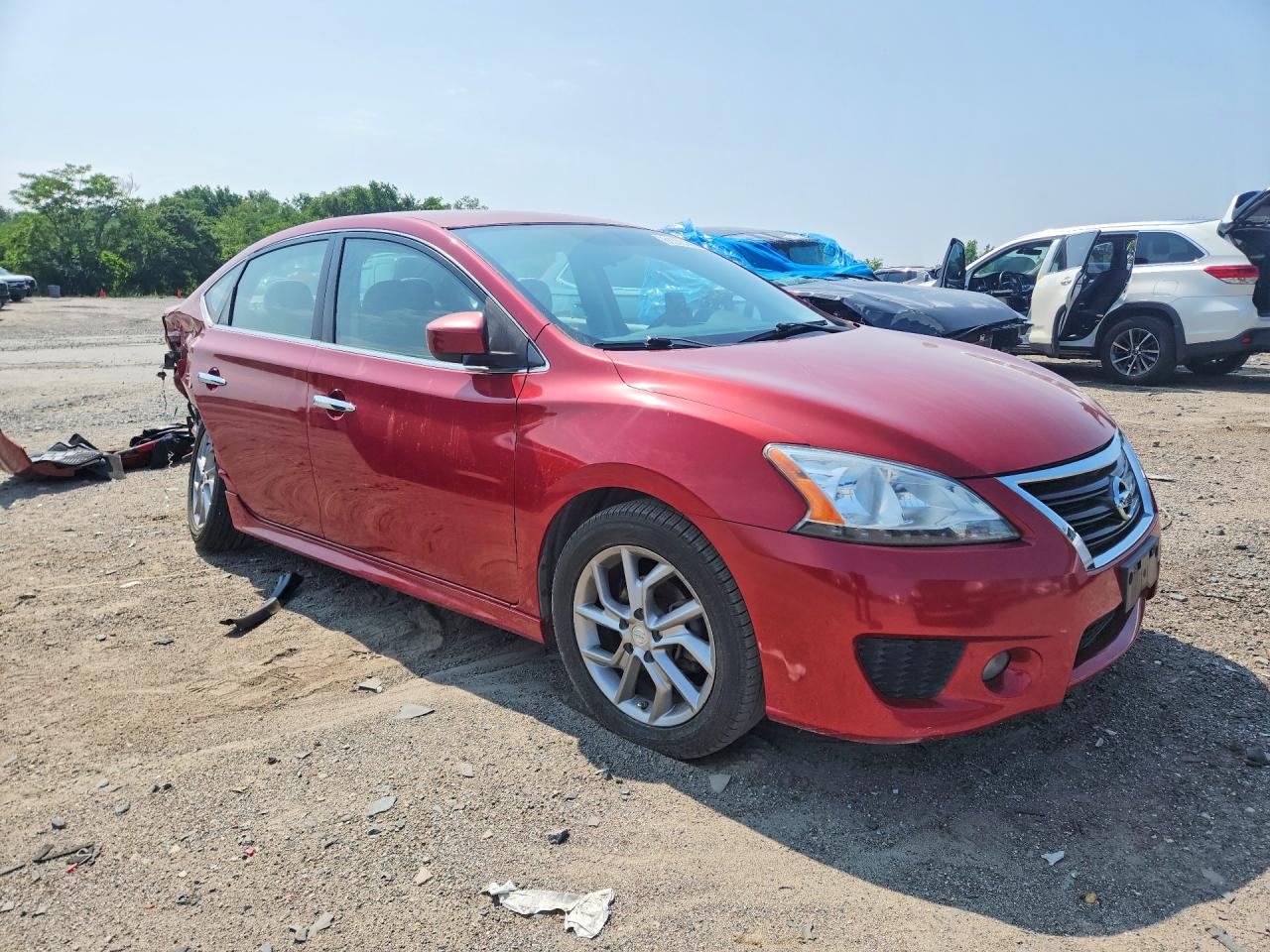 2013 Nissan Sentra S Red vin: 3N1AB7AP6DL695986