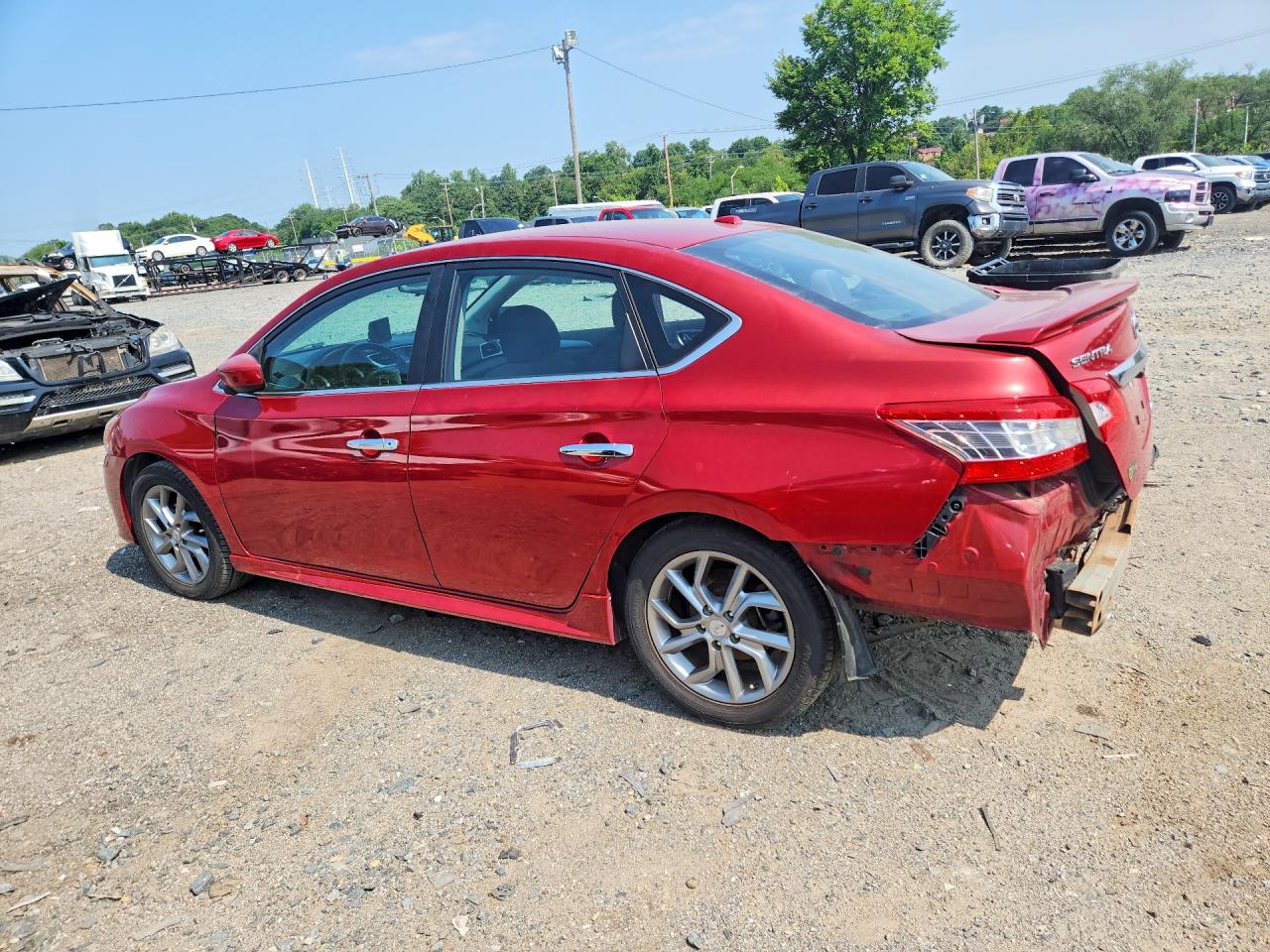 2013 Nissan Sentra S Red vin: 3N1AB7AP6DL695986
