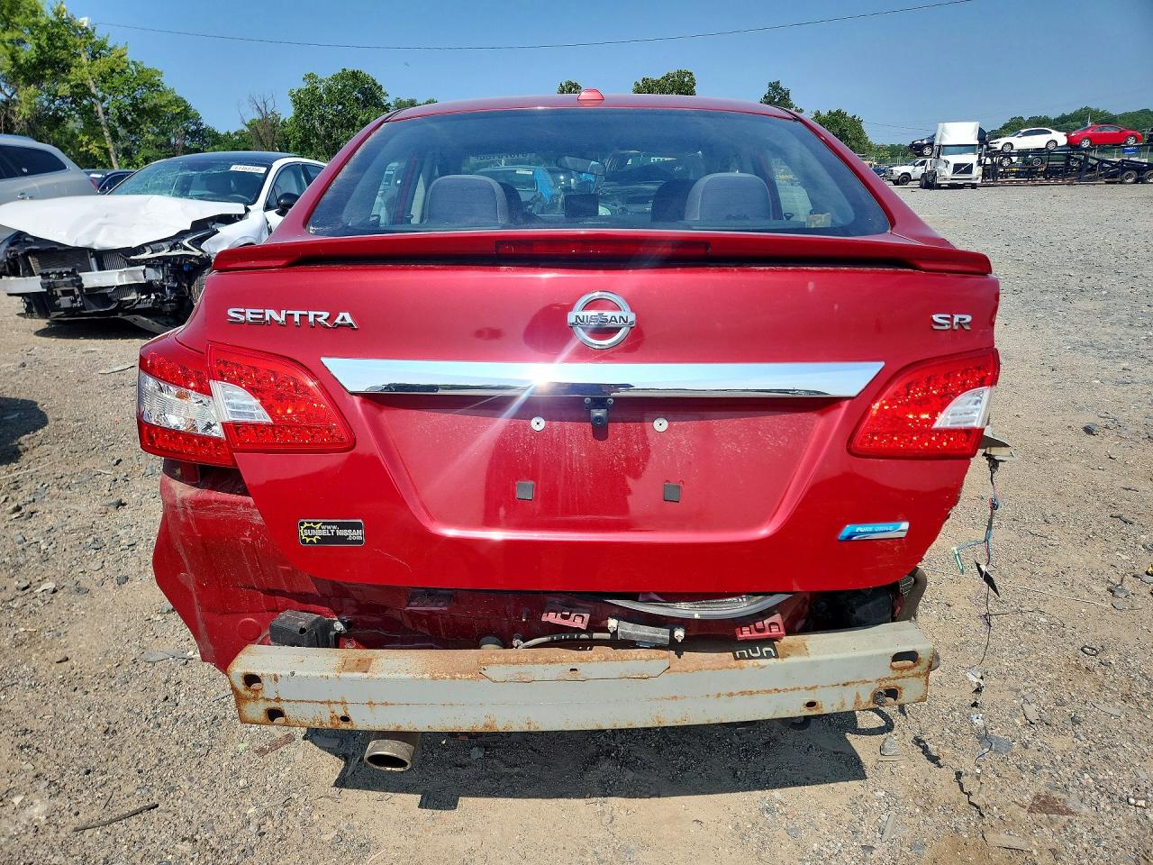 2013 Nissan Sentra S Red vin: 3N1AB7AP6DL695986