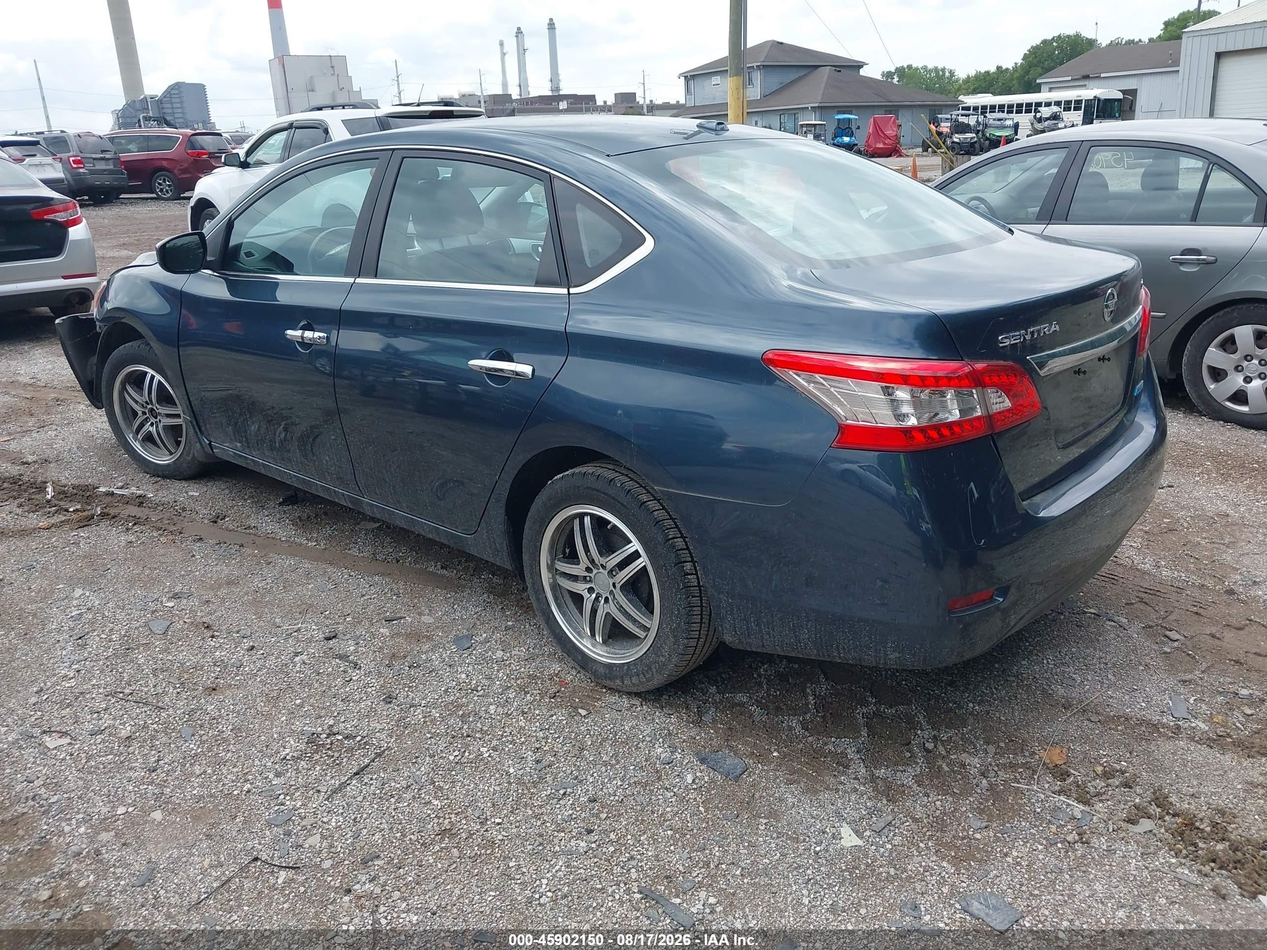 2013 Nissan Sentra Sv Blue vin: 3N1AB7AP6DL709031