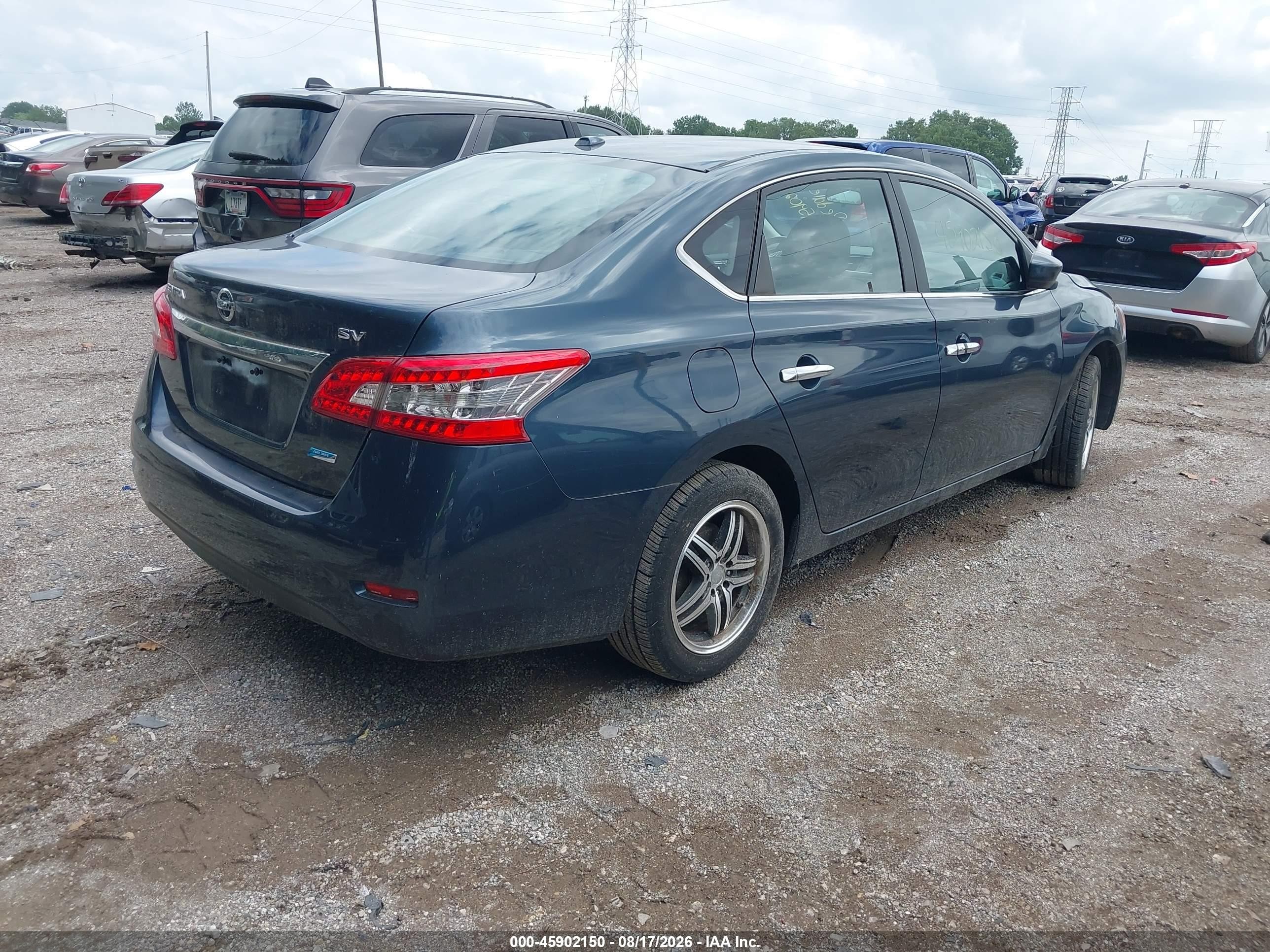 2013 Nissan Sentra Sv Blue vin: 3N1AB7AP6DL709031