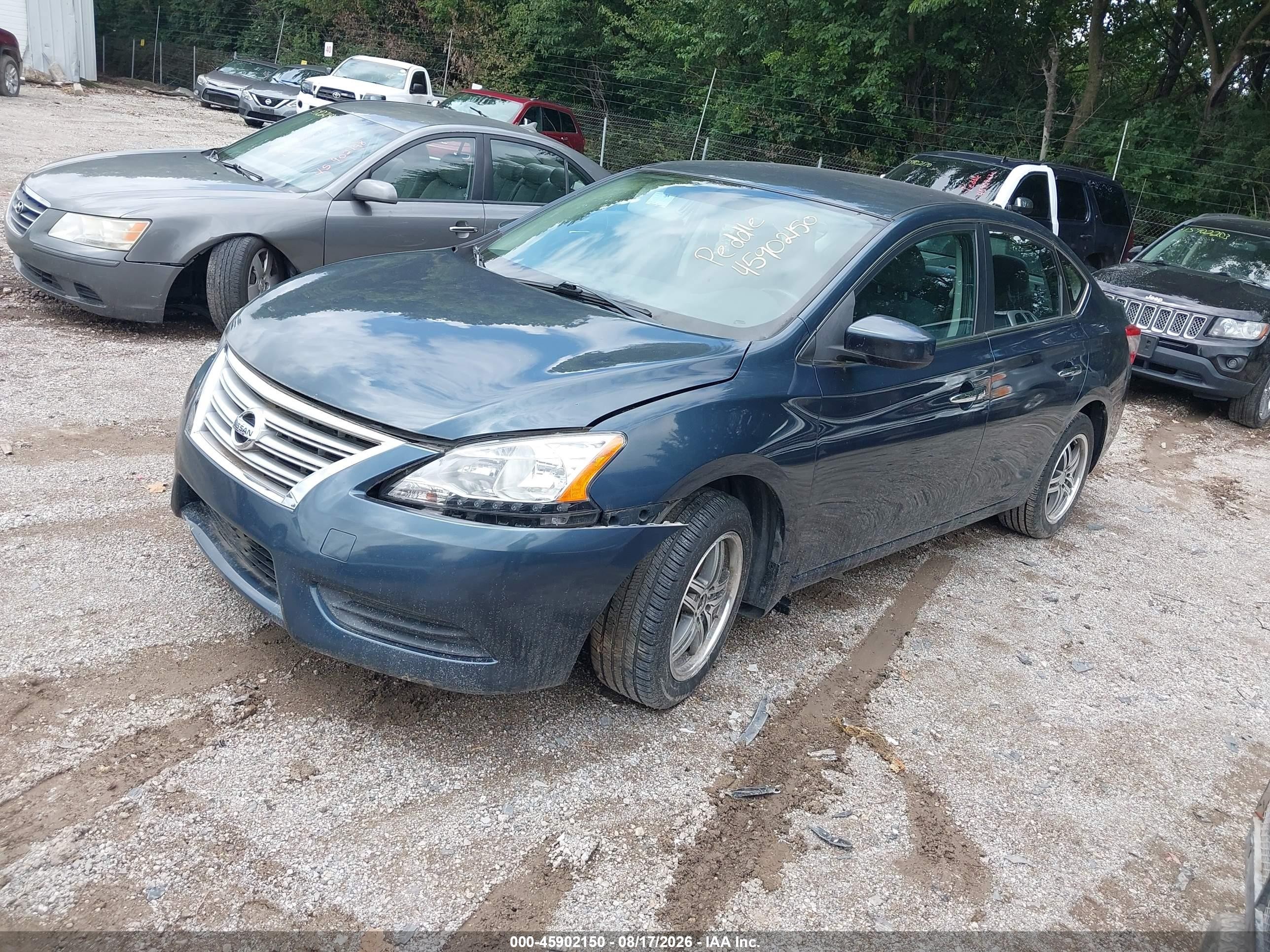 2013 Nissan Sentra Sv Blue vin: 3N1AB7AP6DL709031