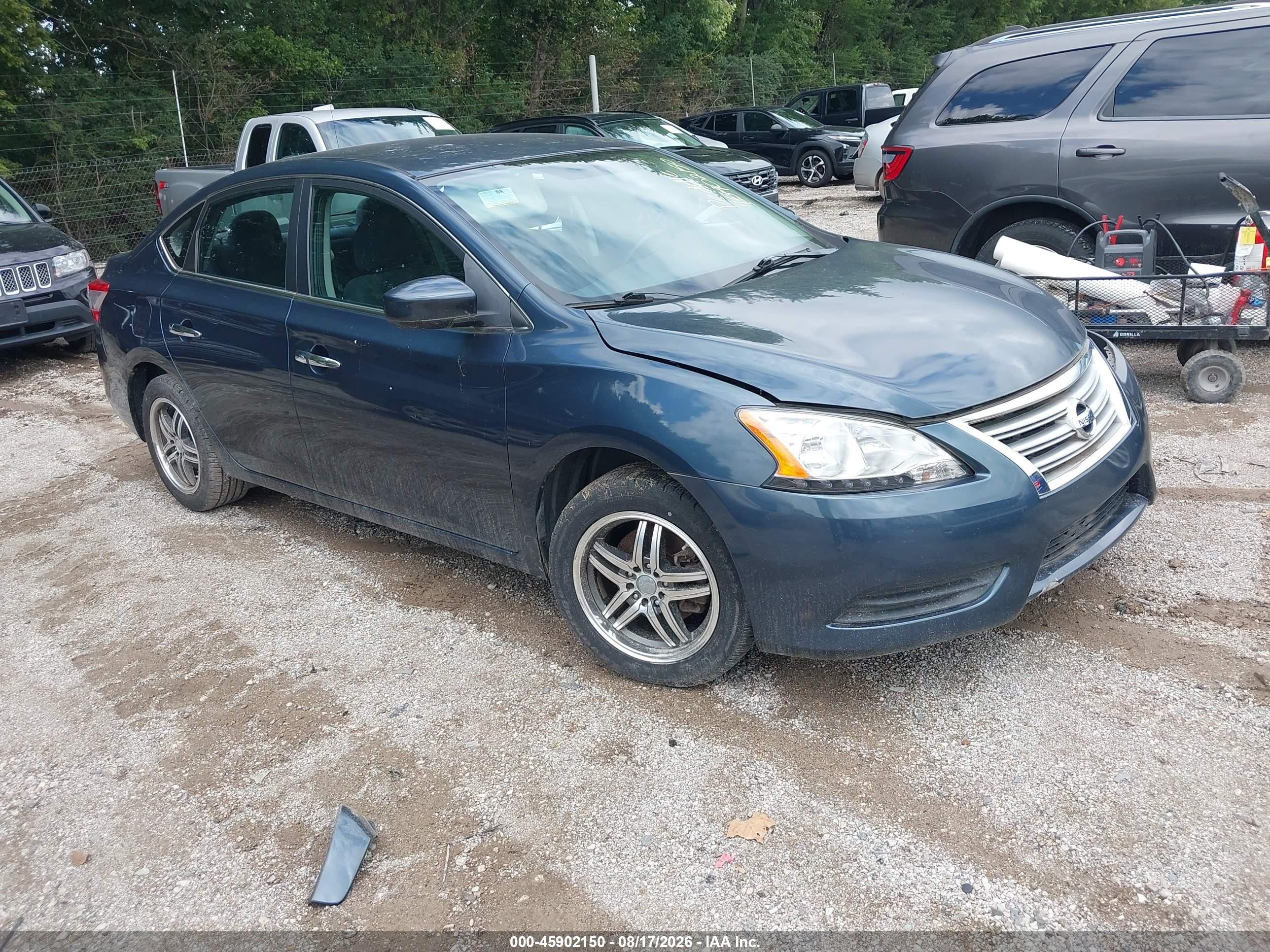 2013 Nissan Sentra Sv Blue vin: 3N1AB7AP6DL709031